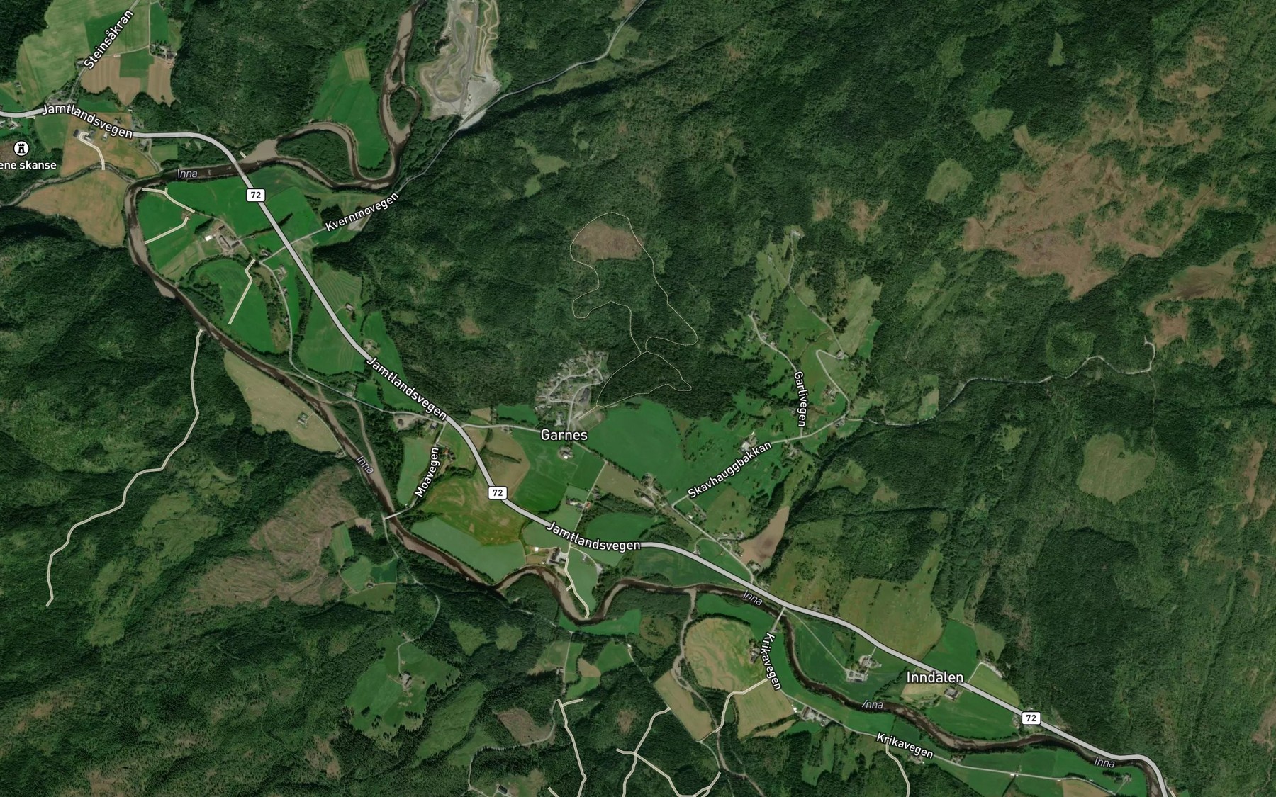 Satellite map of the Moldbekken