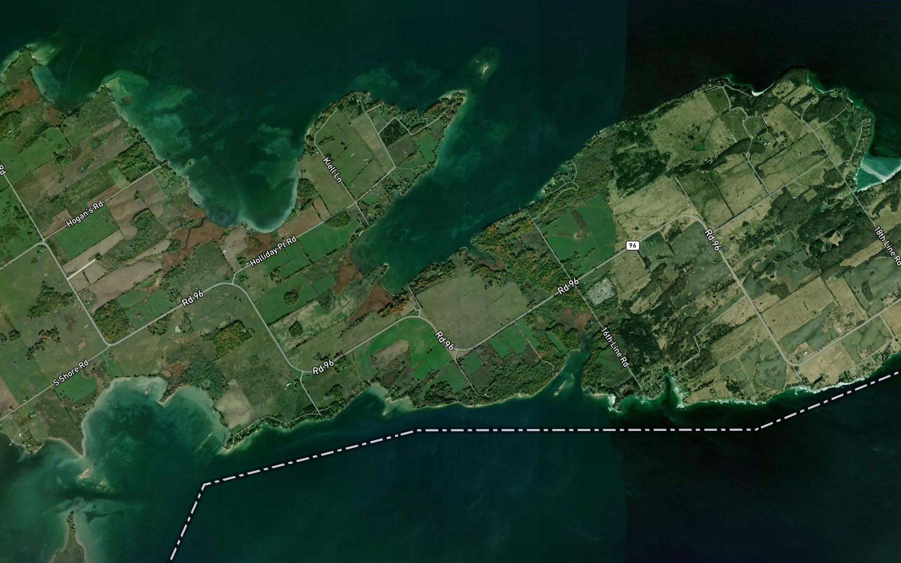 Satellite map of the Irvine Bay