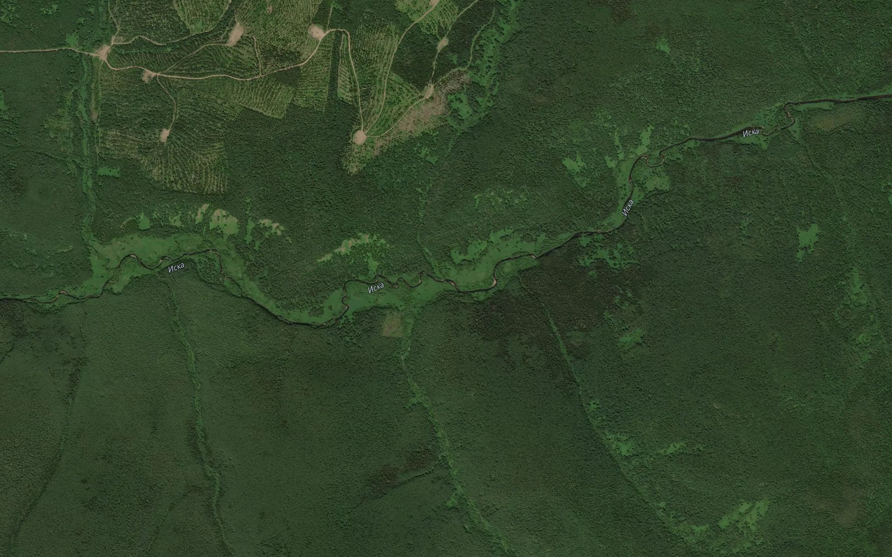 Satellite map of the Okhotnichiy