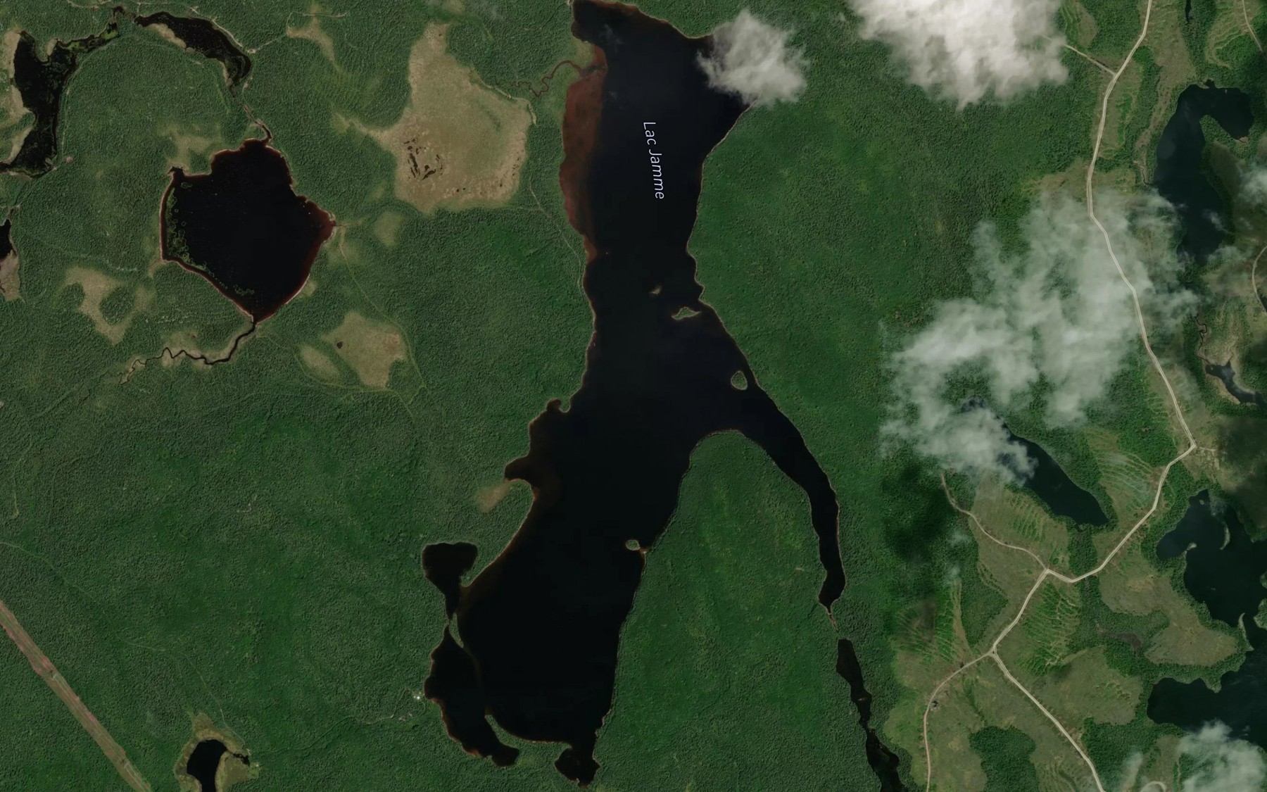 Satellite map of the Lac Jamme