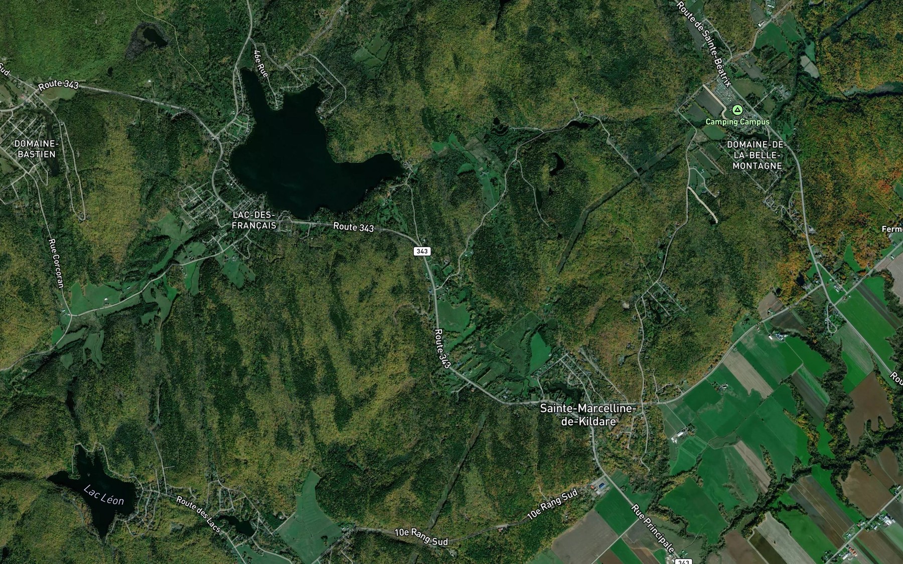 Satellite map of the Lac Forest
