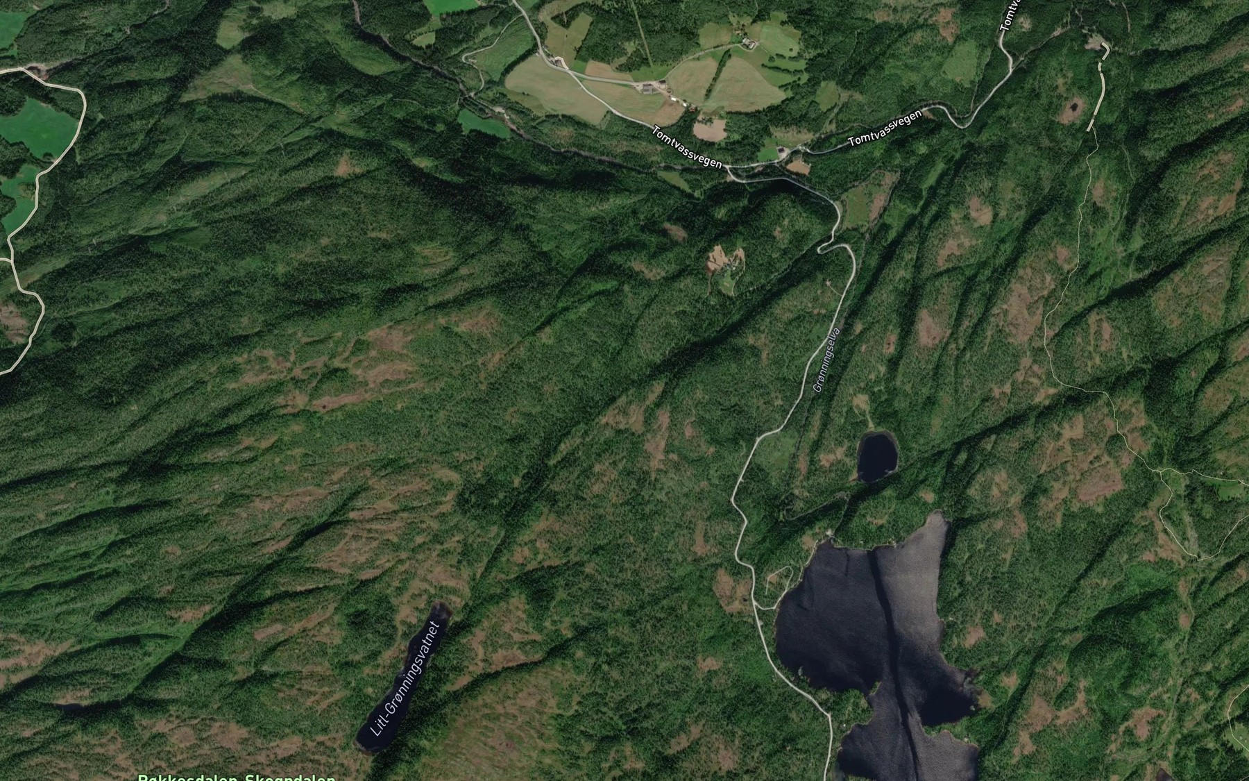Satellite map of the Litlgronningsbekken