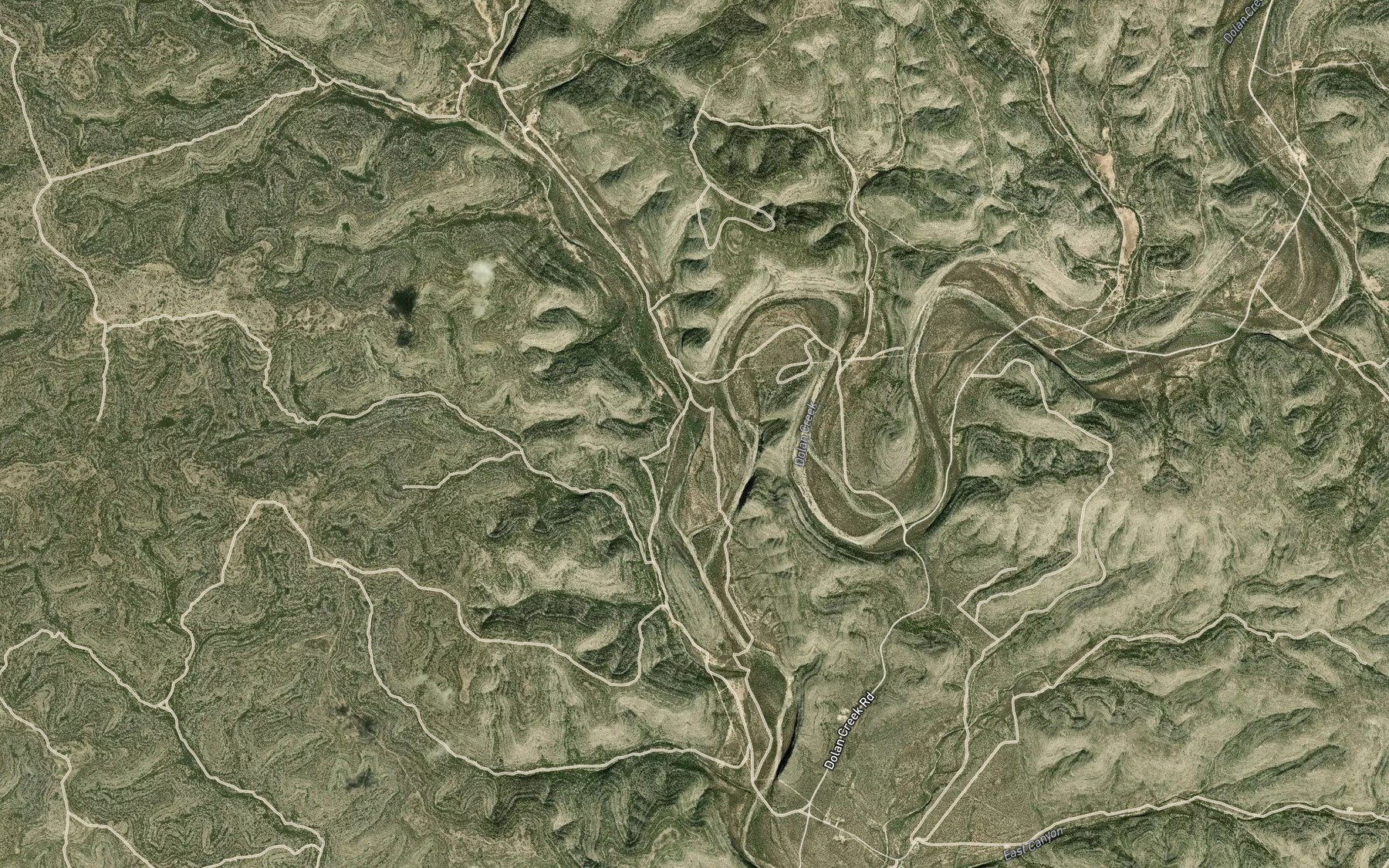Satellite map of the West Dolan Creek