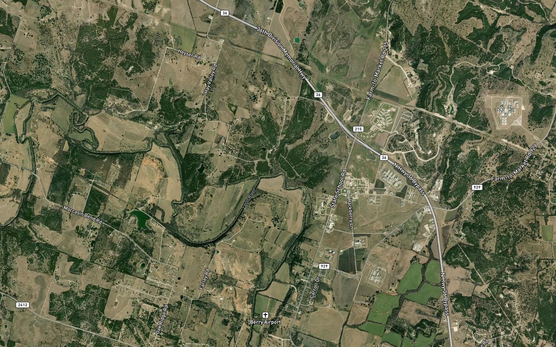 Satellite map of the Fourmile Branch