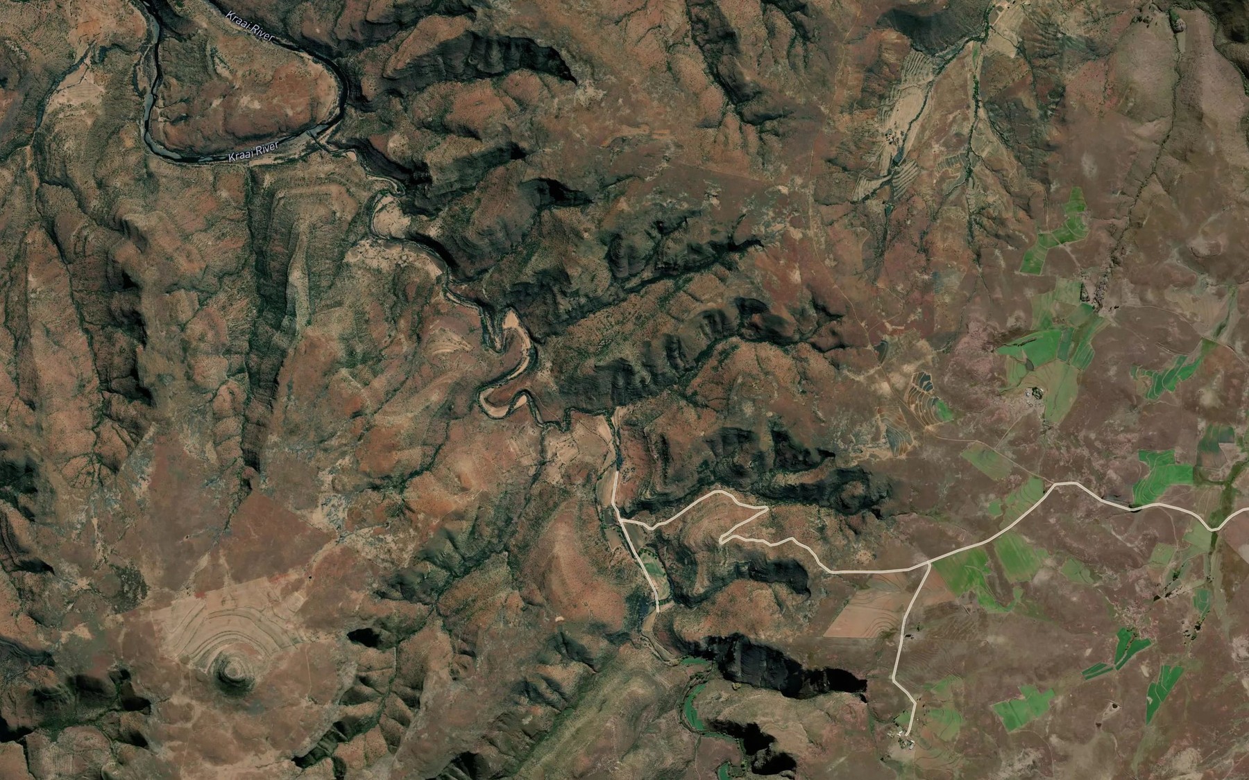 Satellite map of the Heuningneskloof