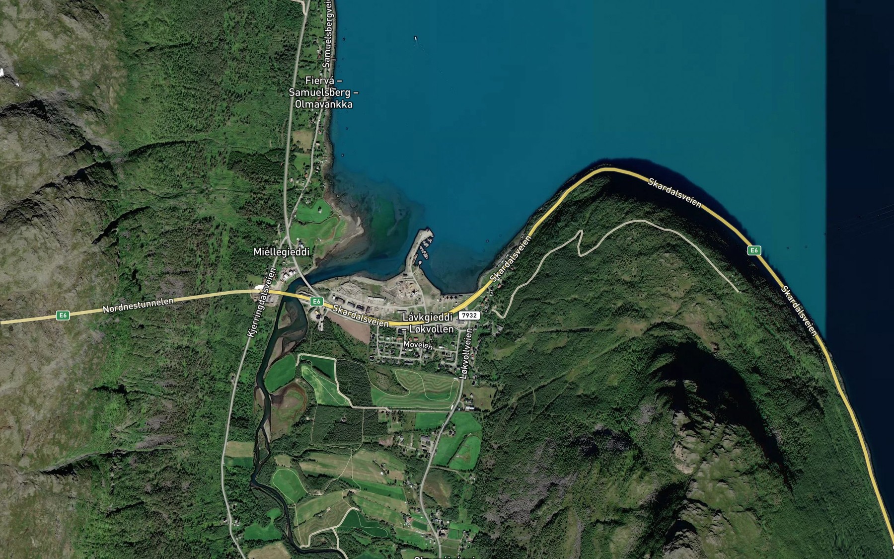 Satellite map of the Leira