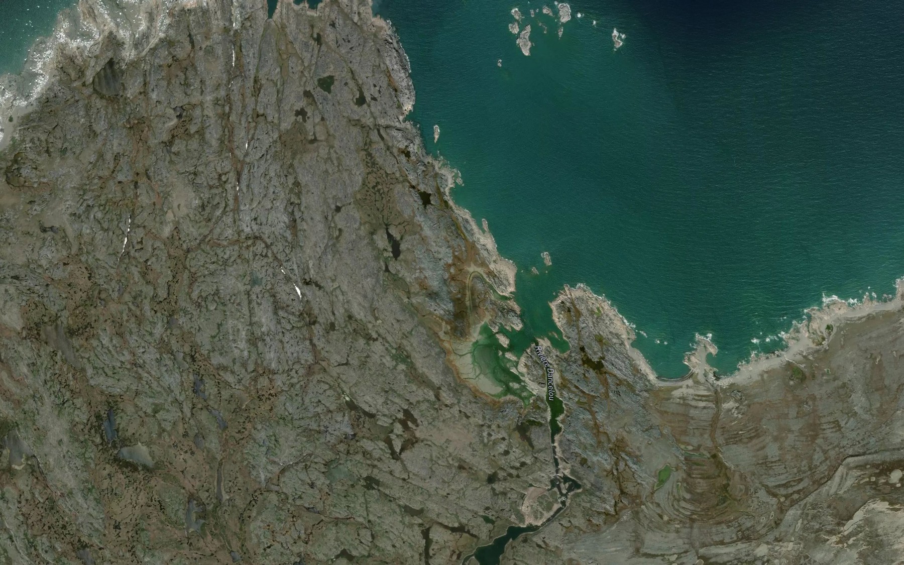 Satellite map of the Riviere Dancelou