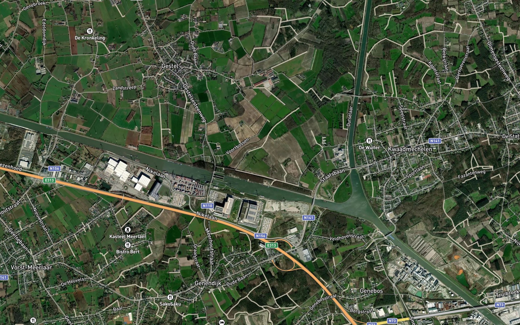 Satellite map of the Hoenderbeek