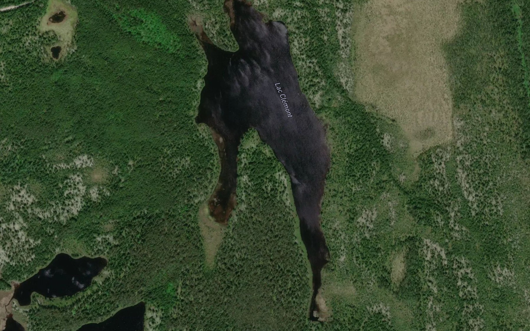 Satellite map of the Lac Clemont