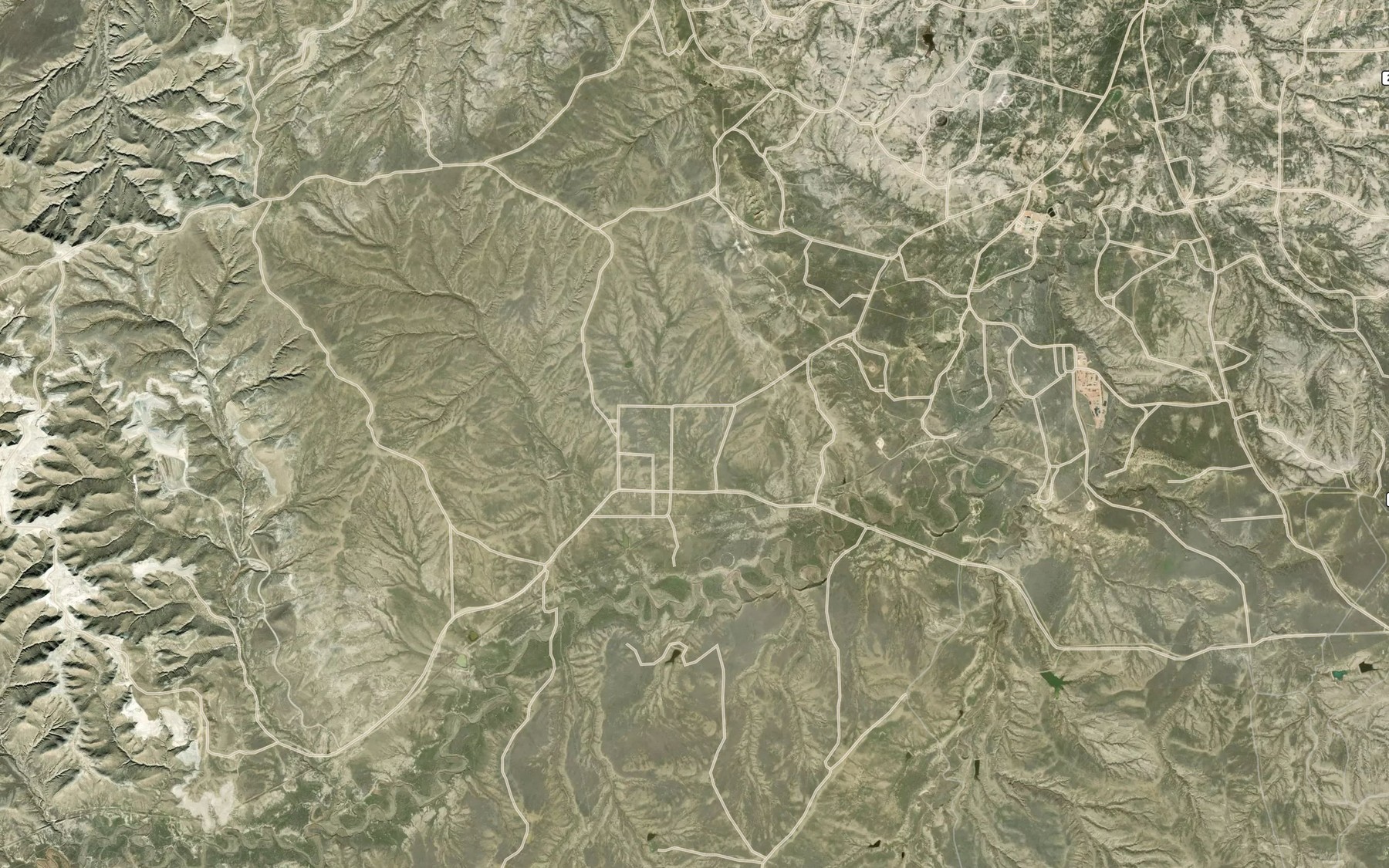 Satellite map of the Snyder Reservoir