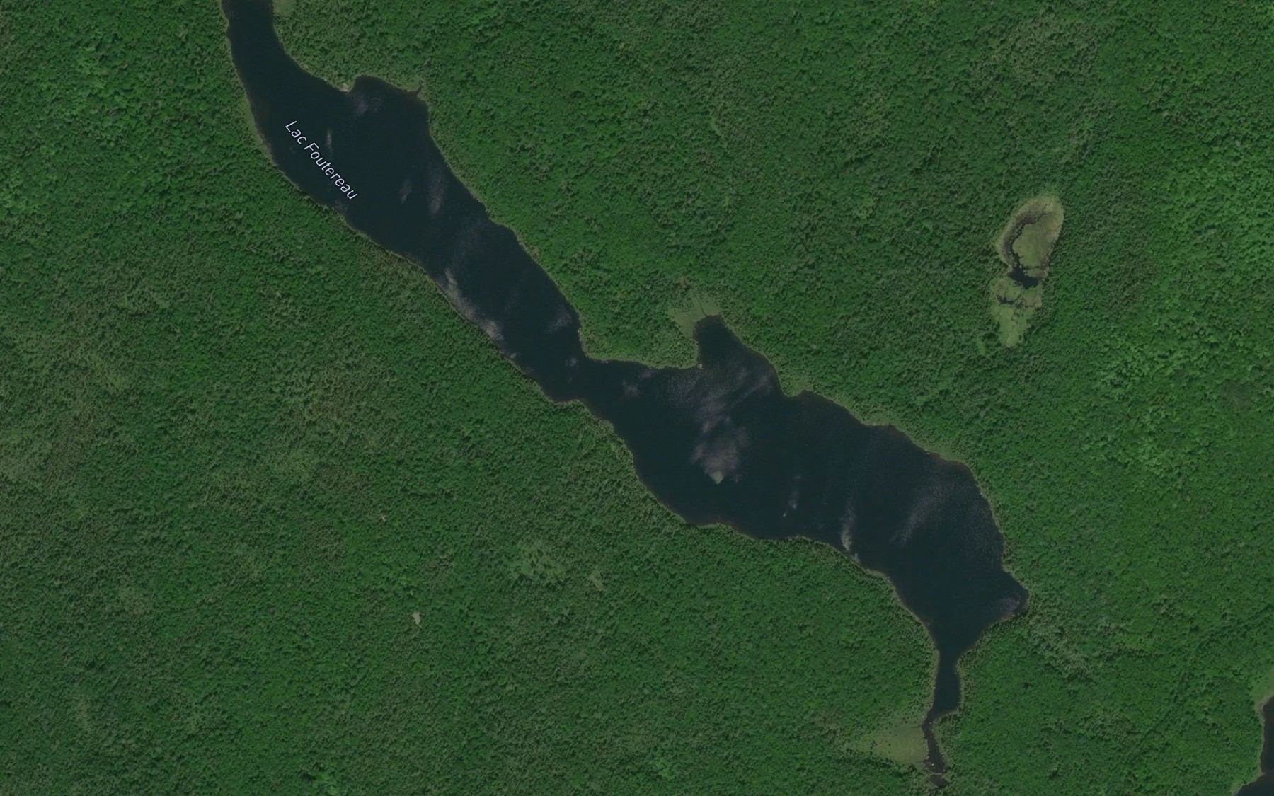 Satellite map of the Lac Foutereau