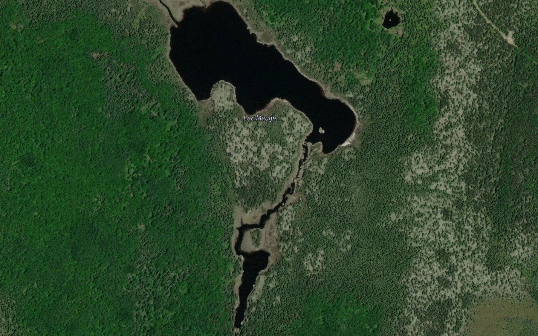 Satellite map of the Lac Mauge