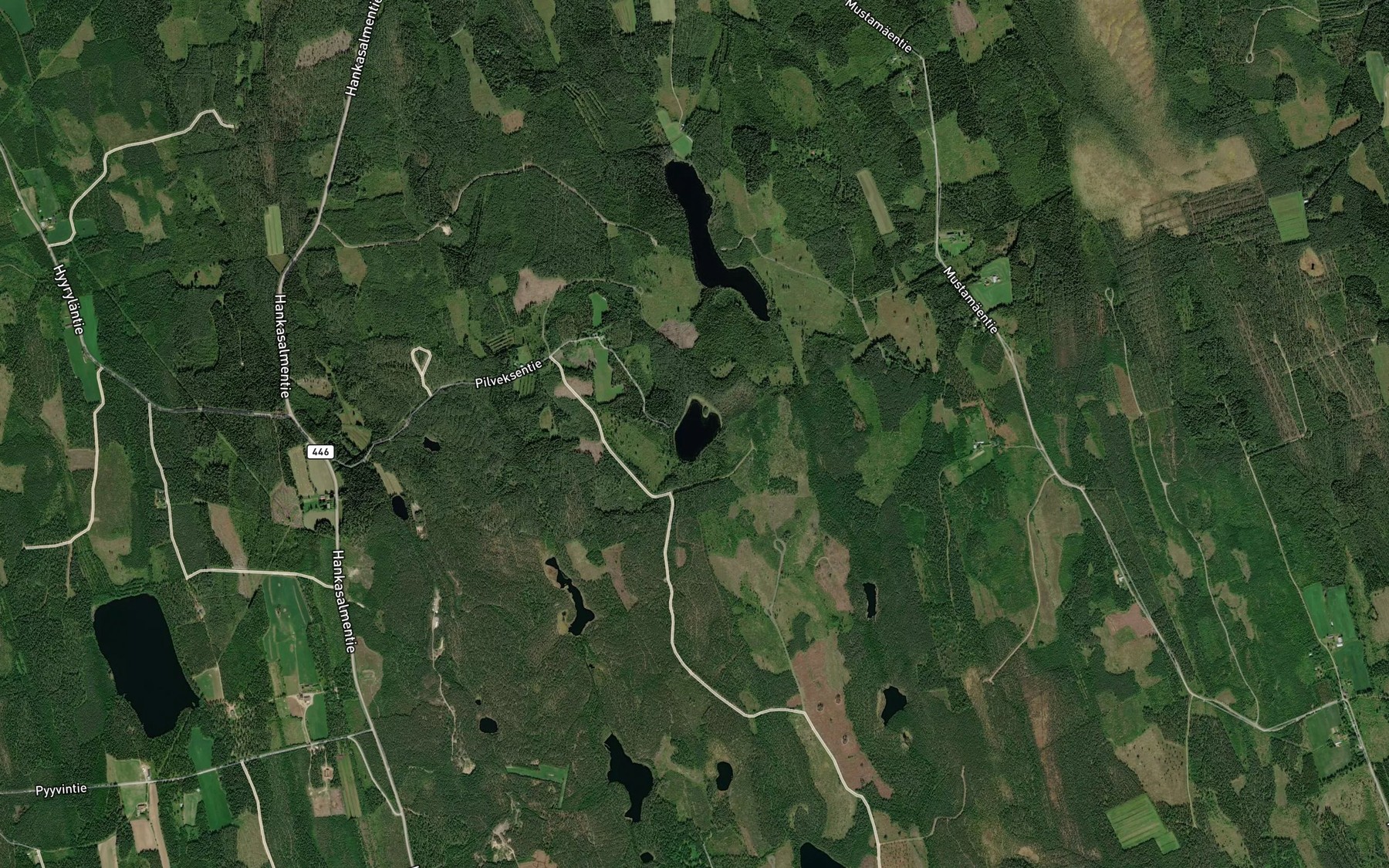 Satellite map of the Ahvenlampi
