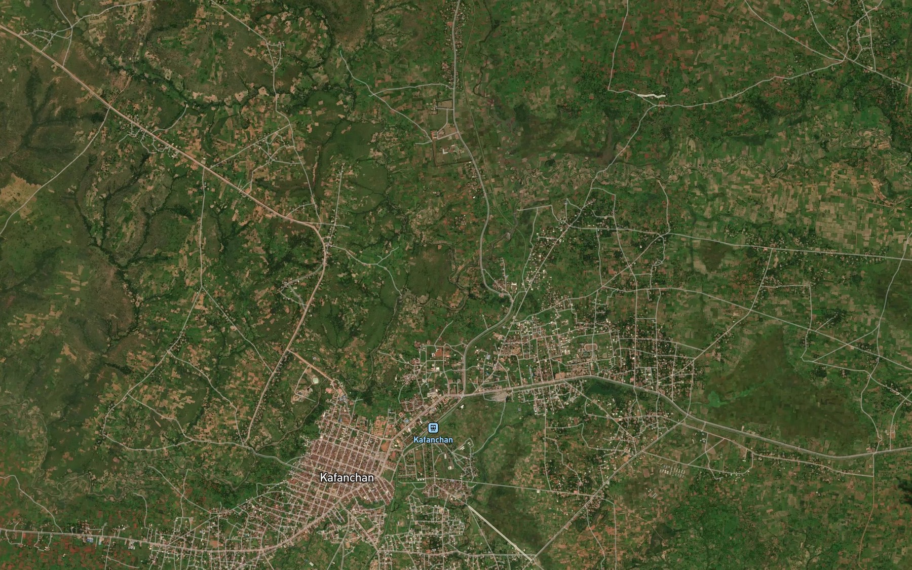 Satellite map of the River Dubum