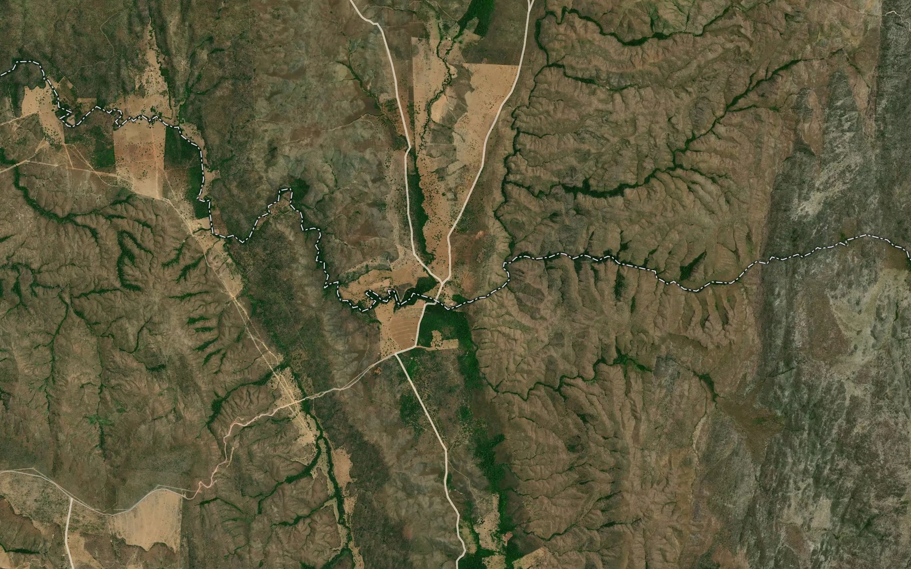 Satellite map of the Corrego Gamba
