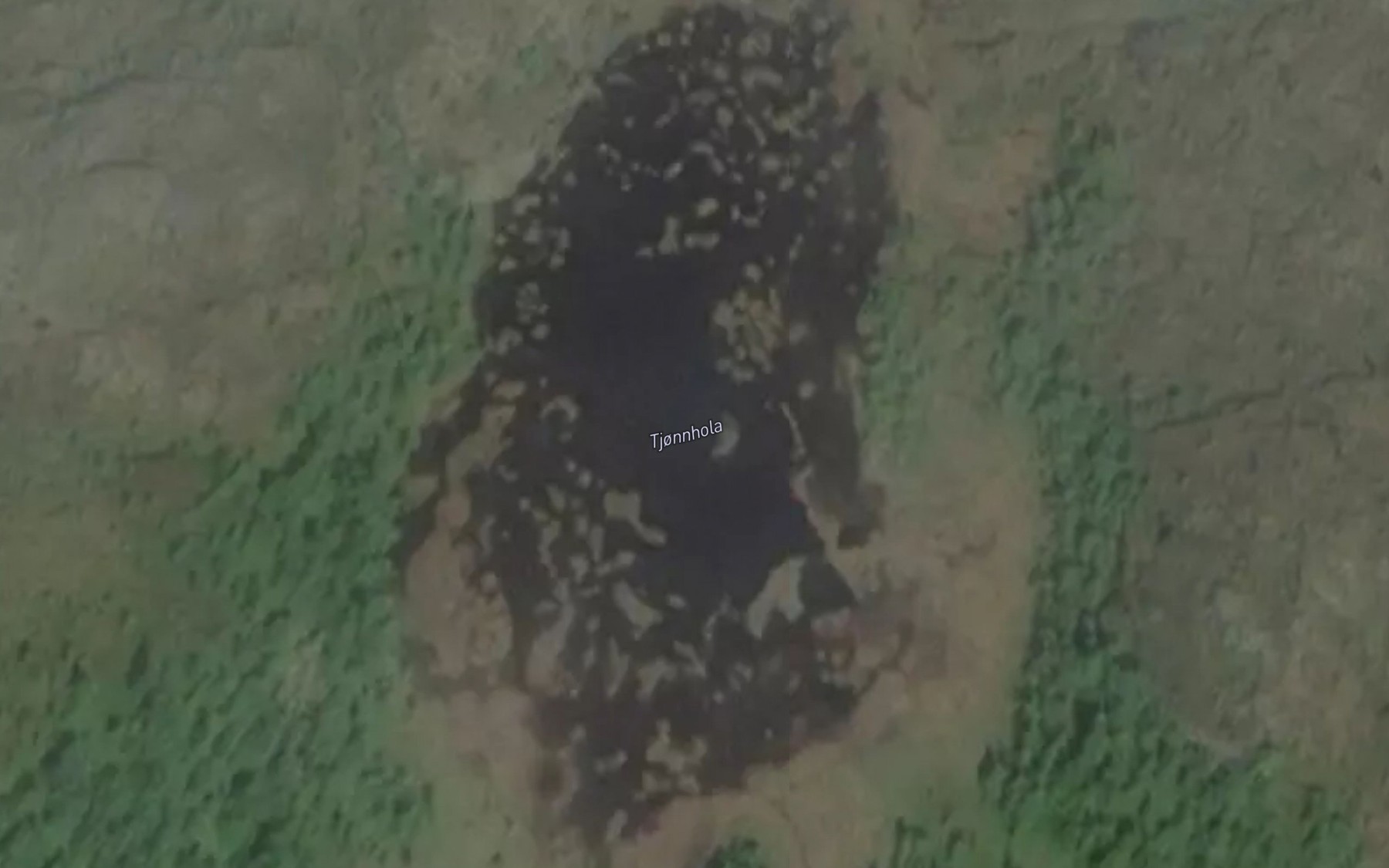 Satellite map of the Tjonnhola