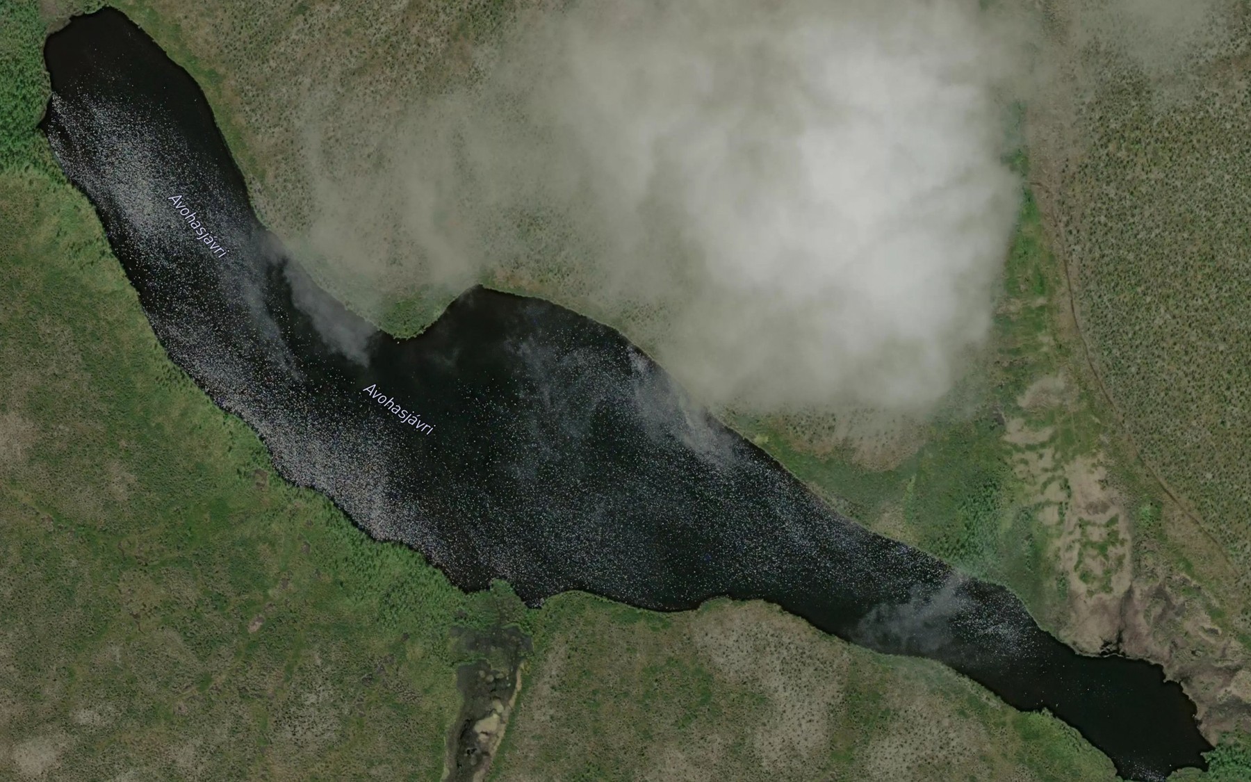 Satellite map of the Avuhasjavri