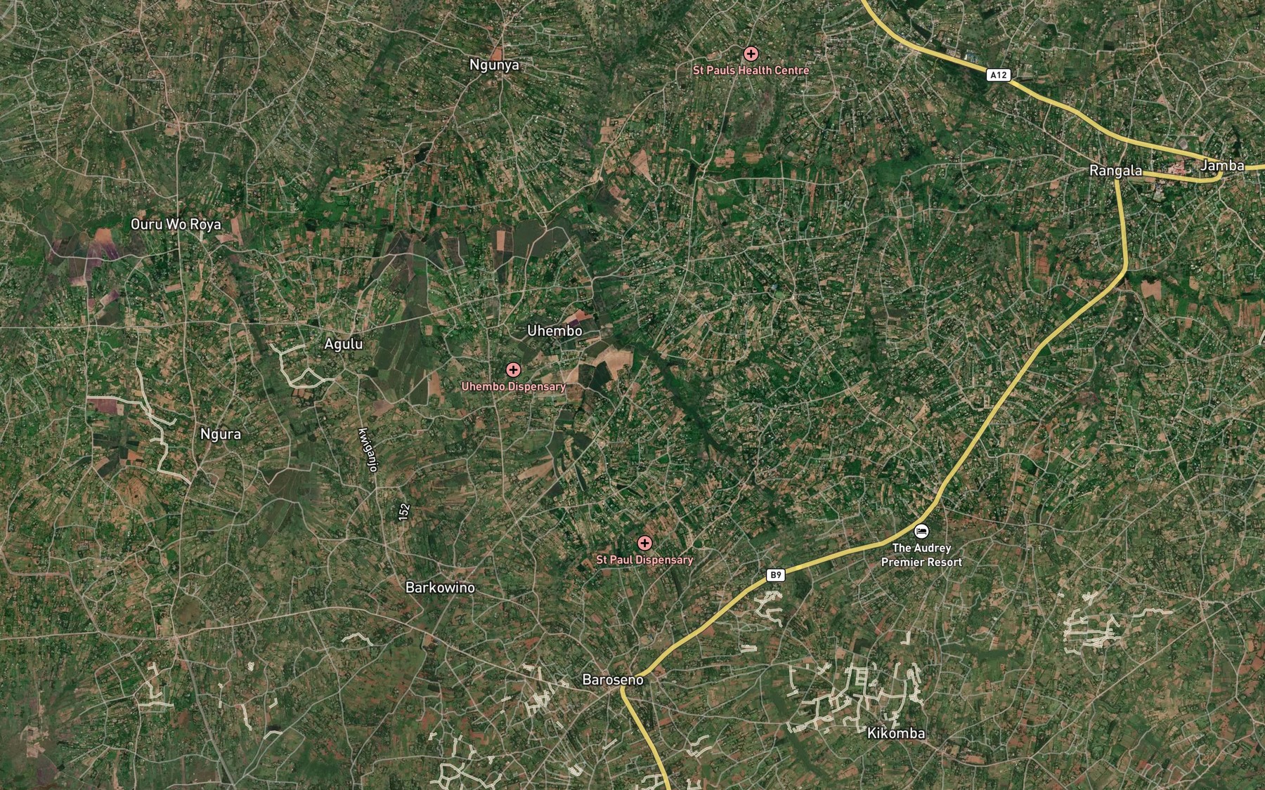 Satellite map of the Hyanza