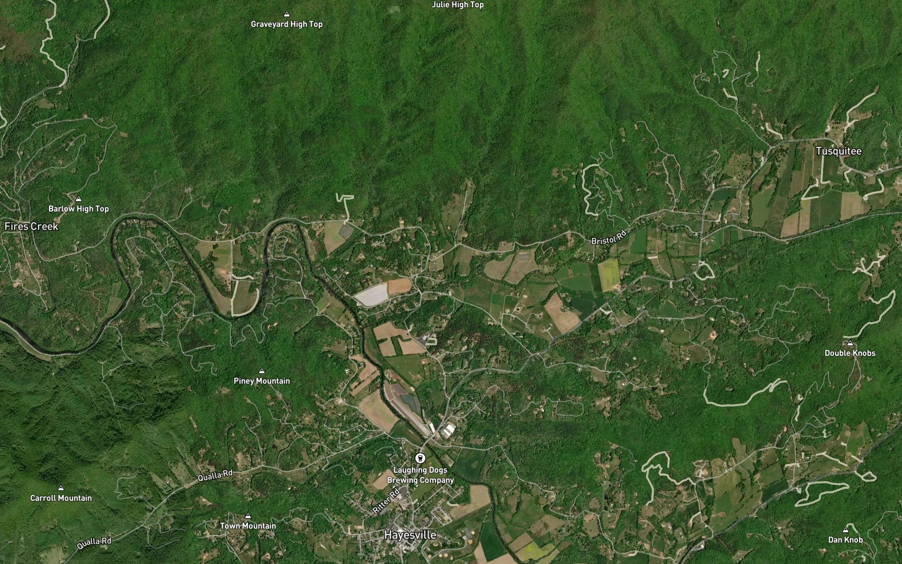 Satellite map of the Lyon Branch