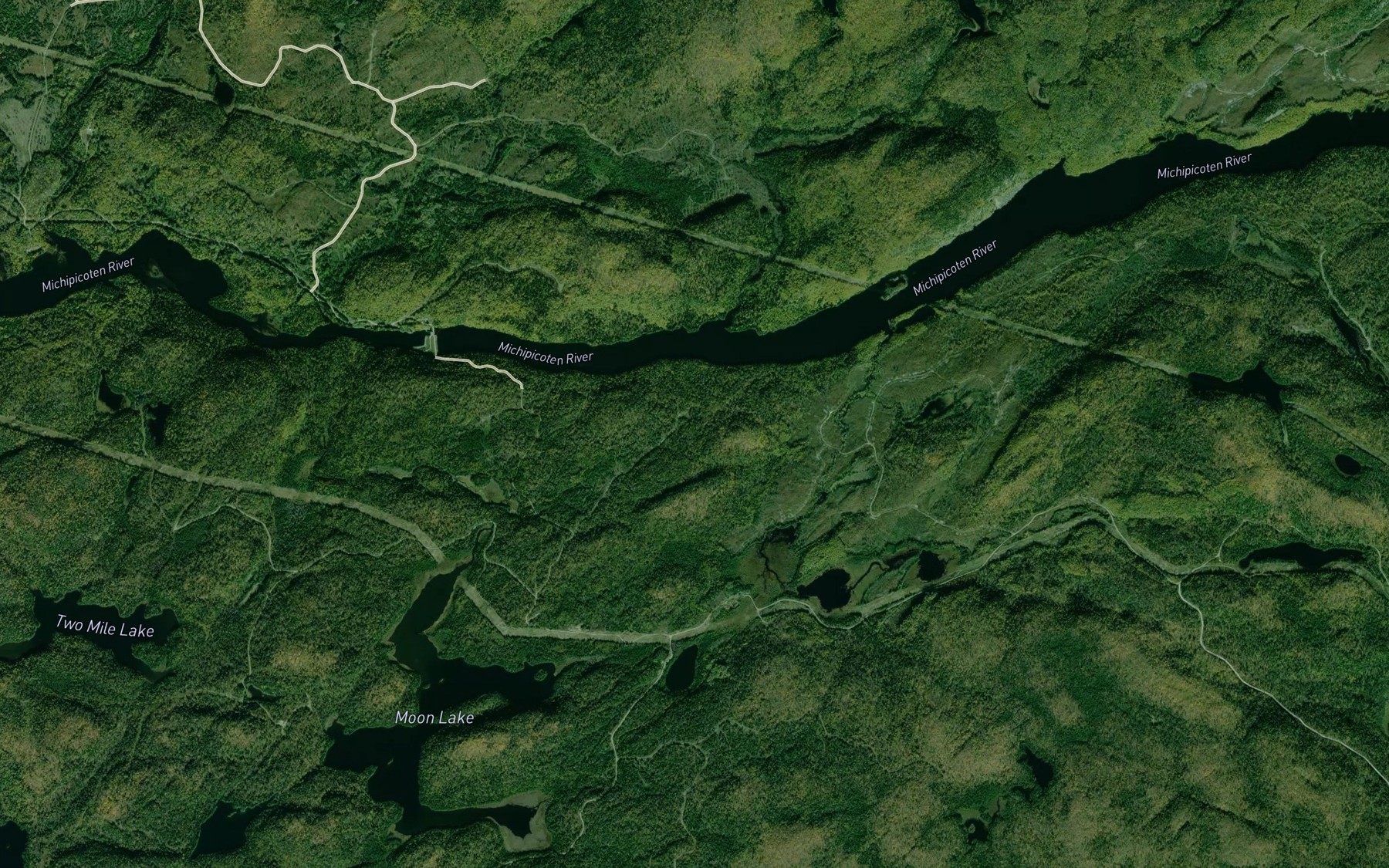 Satellite map of the Coleman Creek