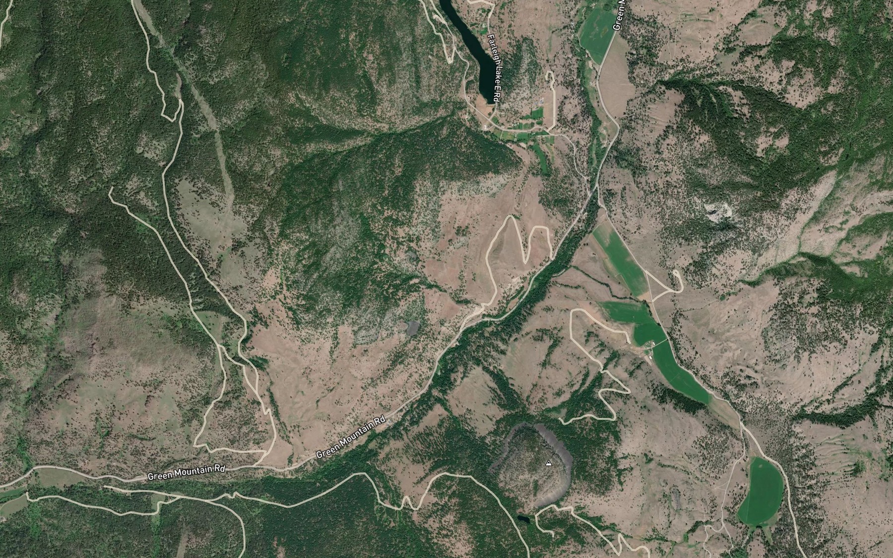 Satellite map of the Farleigh Creek