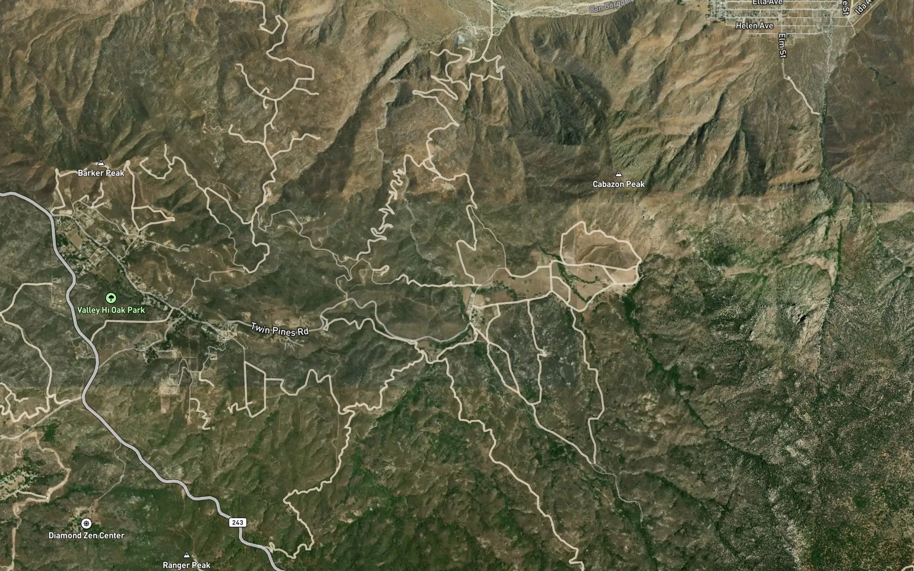 Satellite map of the Ditch Creek