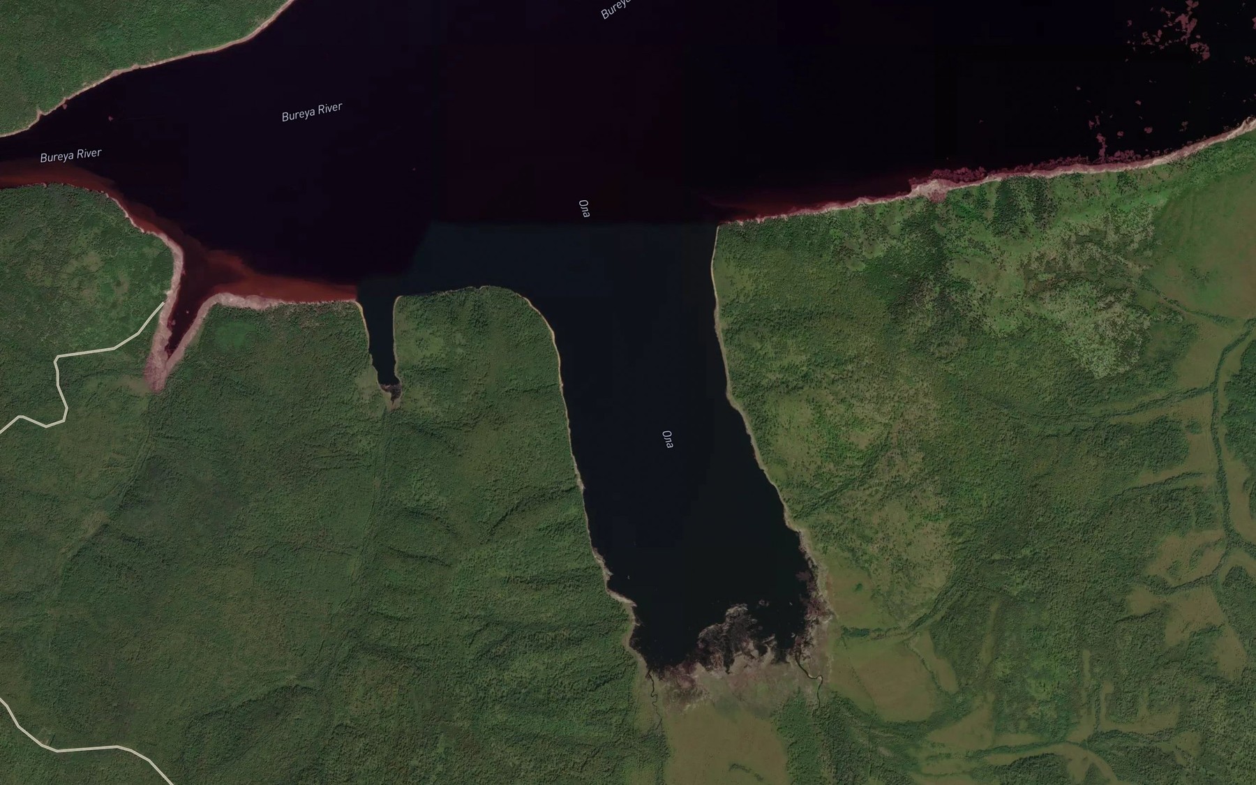 Satellite map of the Vostochnaya Ola