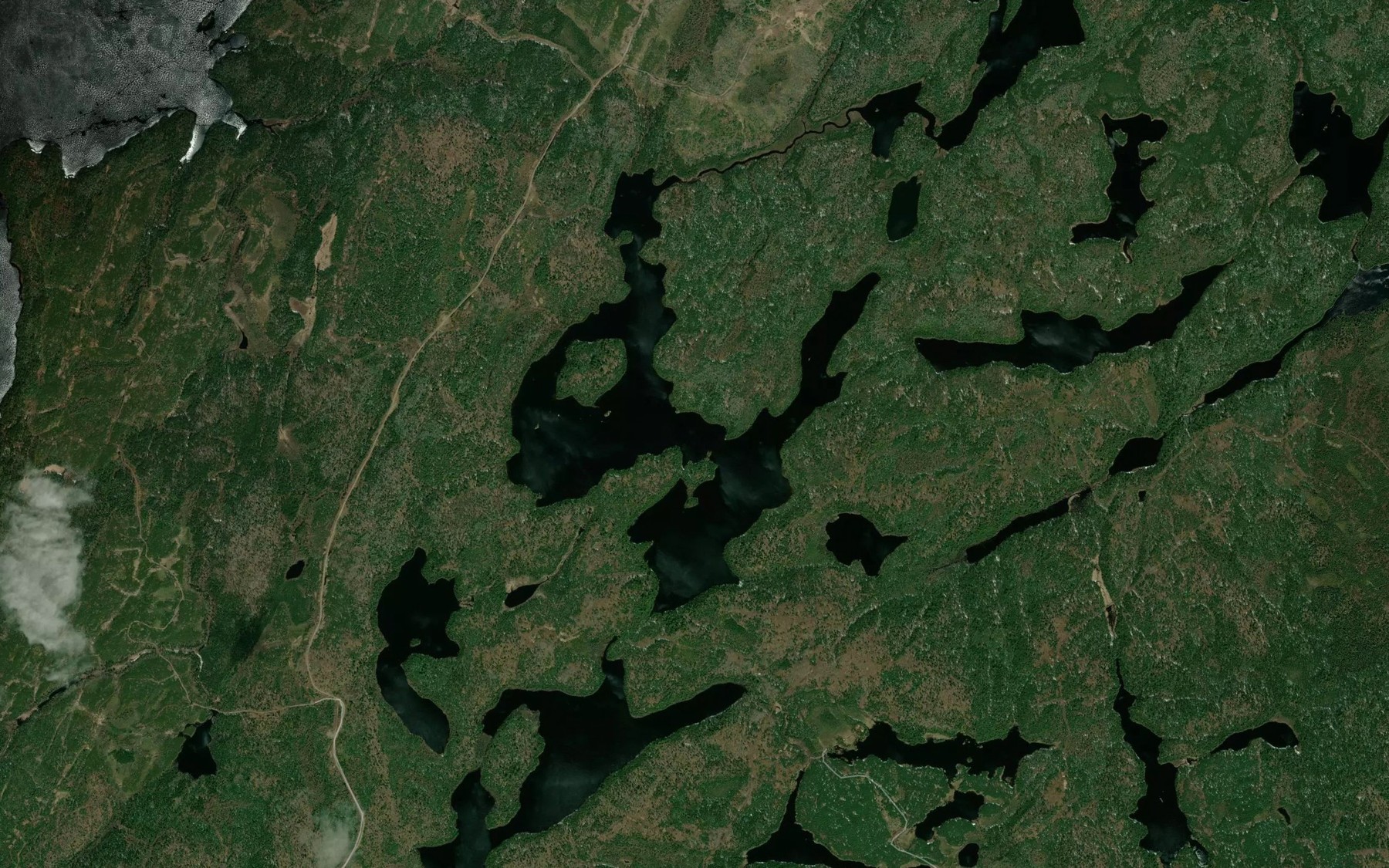 Satellite map of the Leach Lake