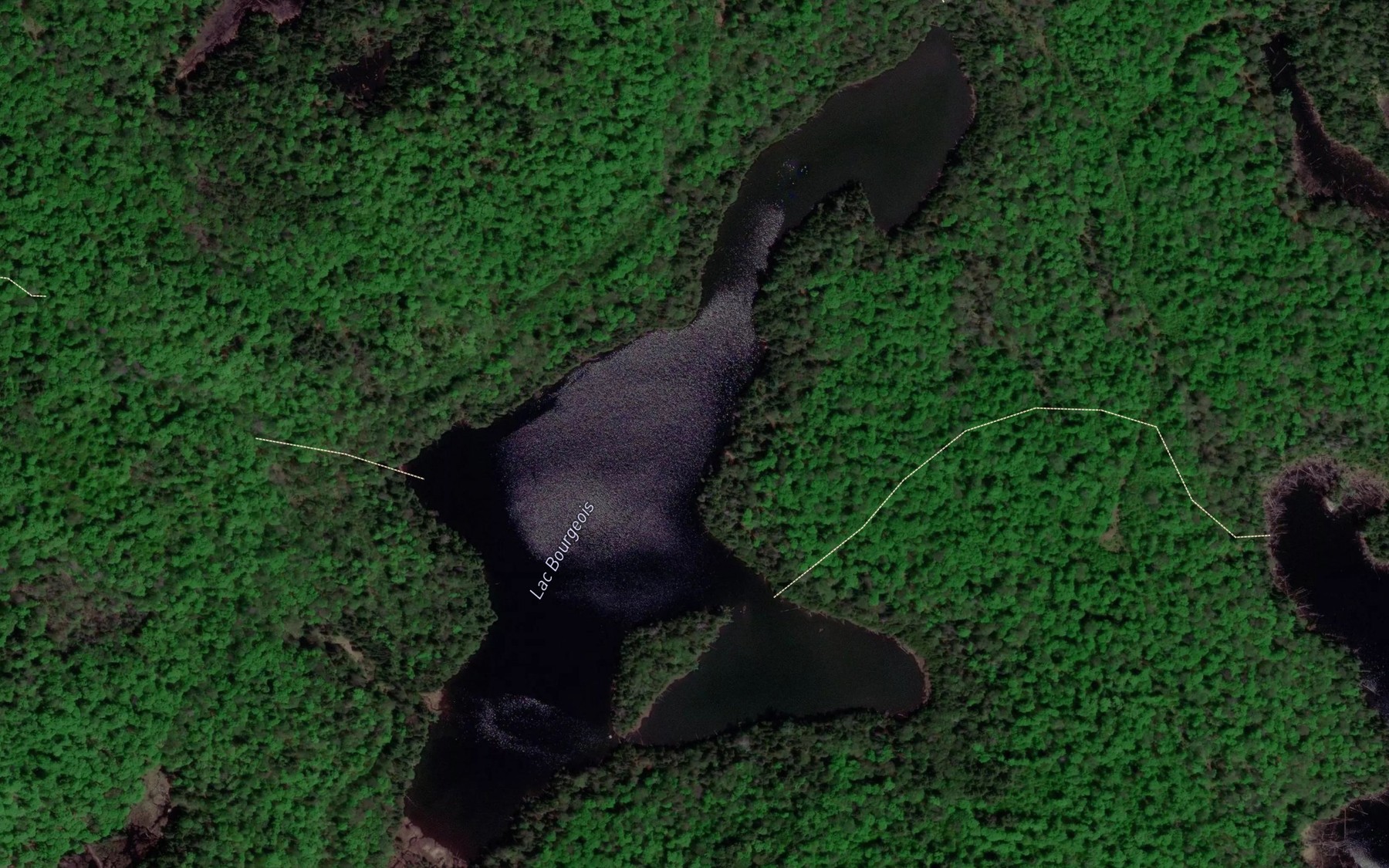 Satellite map of the Lac Bourgeois