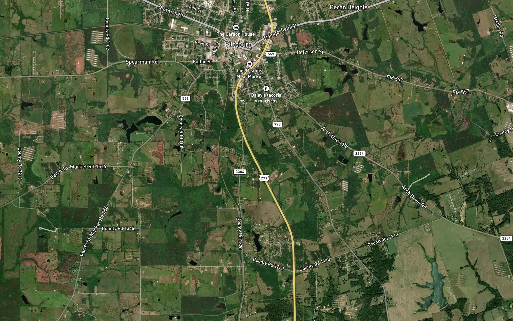Satellite map of the Little Creek