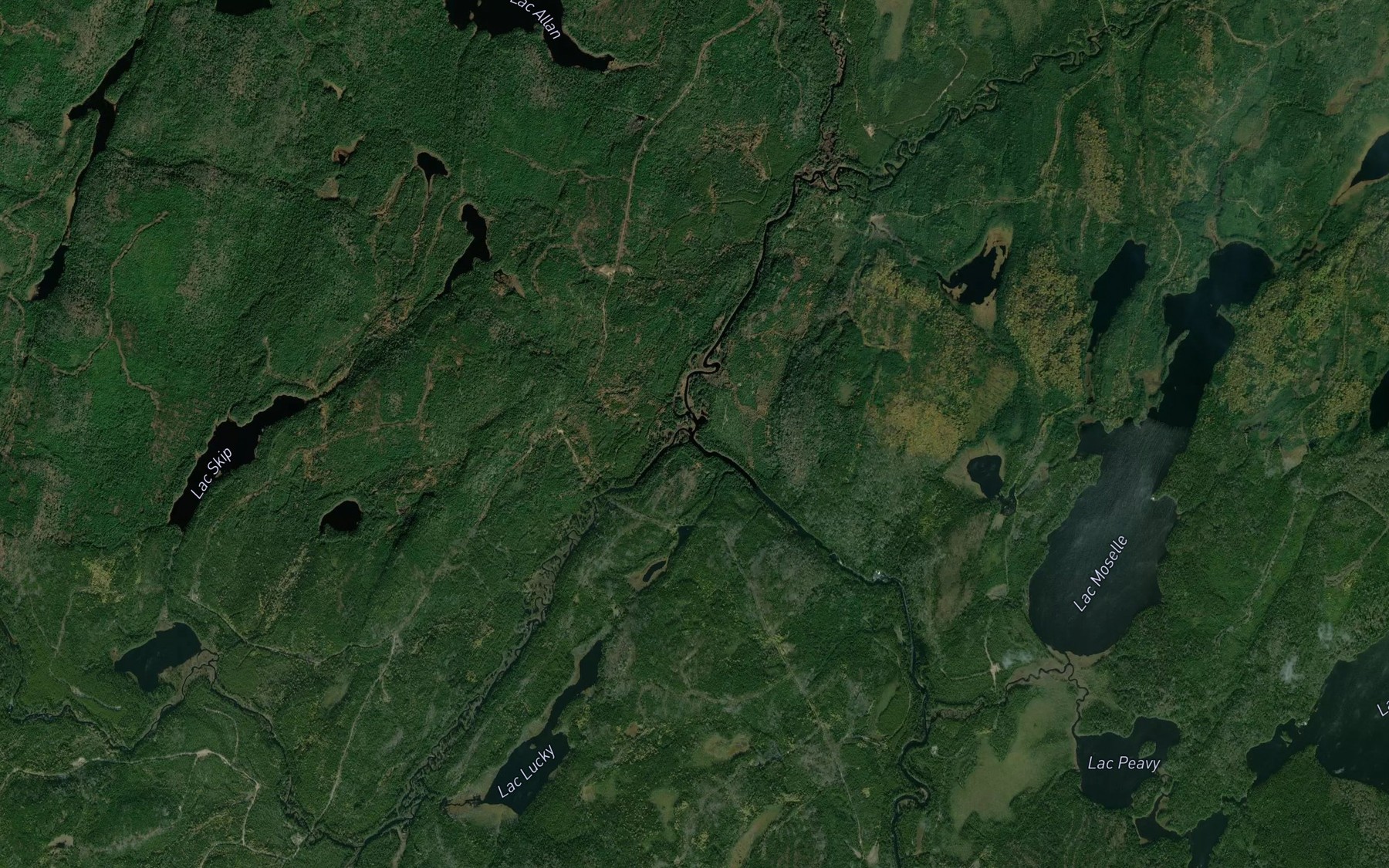 Satellite map of the Ruisseau Milekin