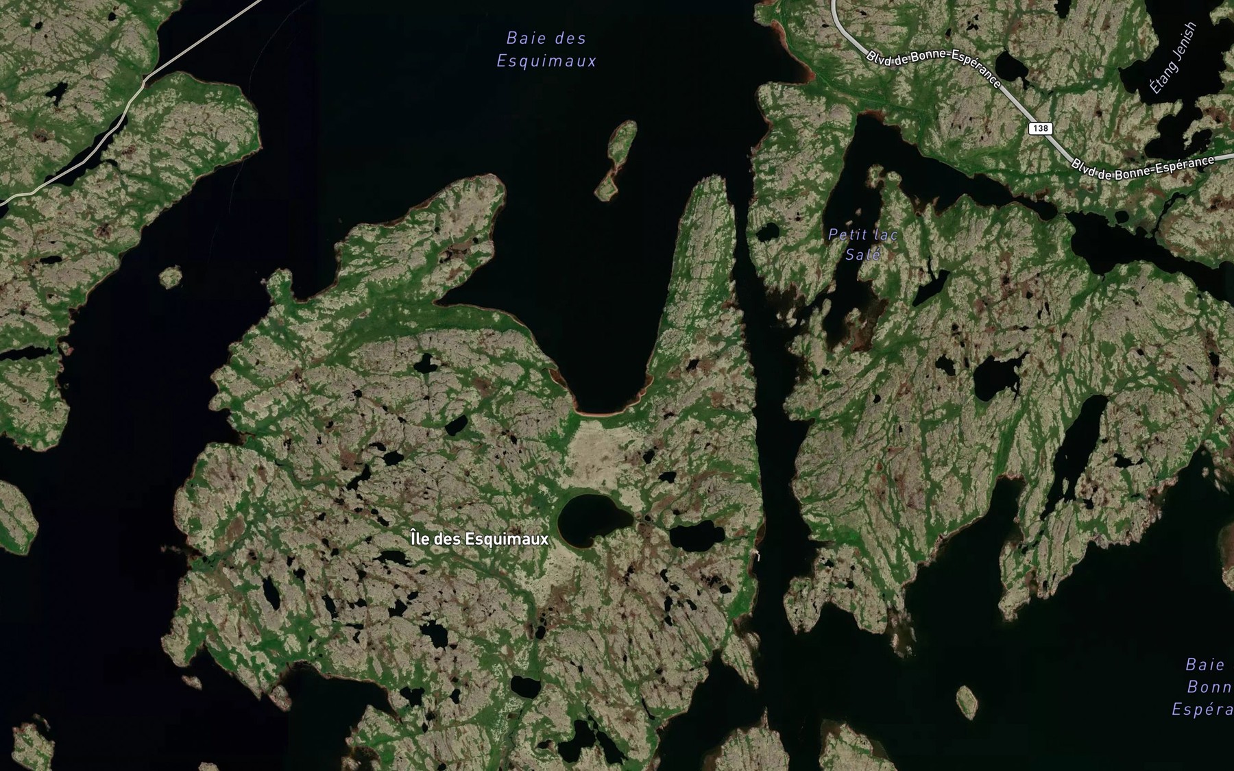 Satellite map of the Anse Deep Cove
