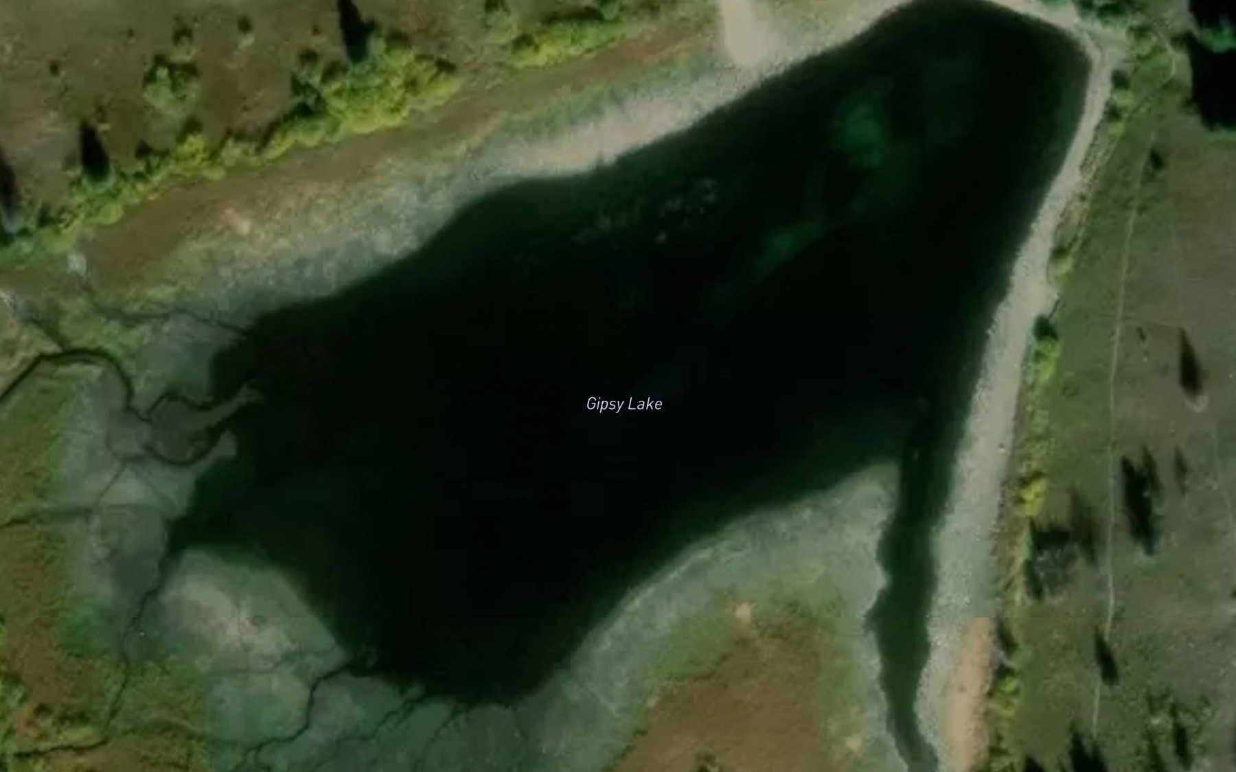 Satellite map of the Gipsy Lake