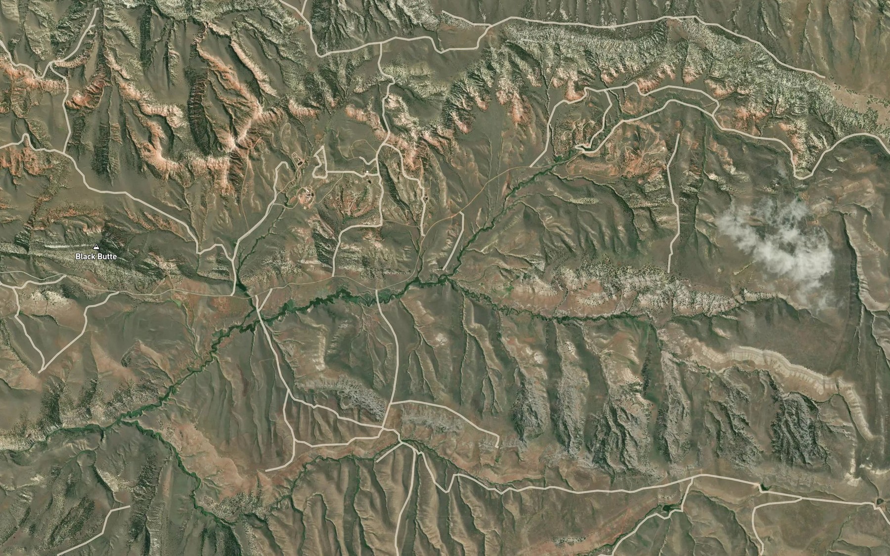 Satellite map of the Middle Fork Warm Springs Creek
