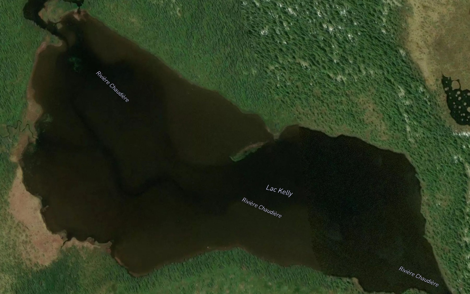 Satellite map of the Lac Kelly