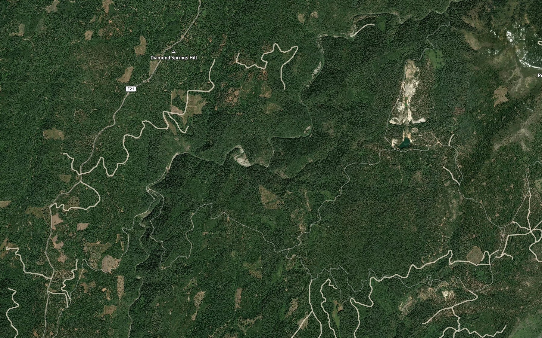 Satellite map of the Gold Run