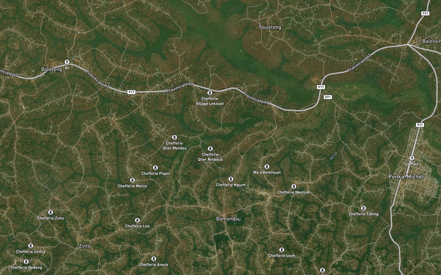 Satellite map of the Makang