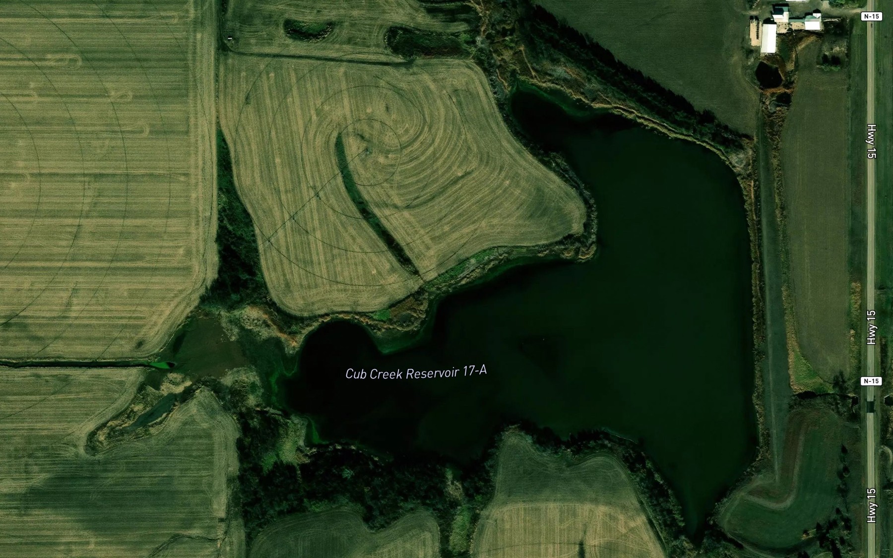 Satellite map of the Cub Creek Reservoir 17-A