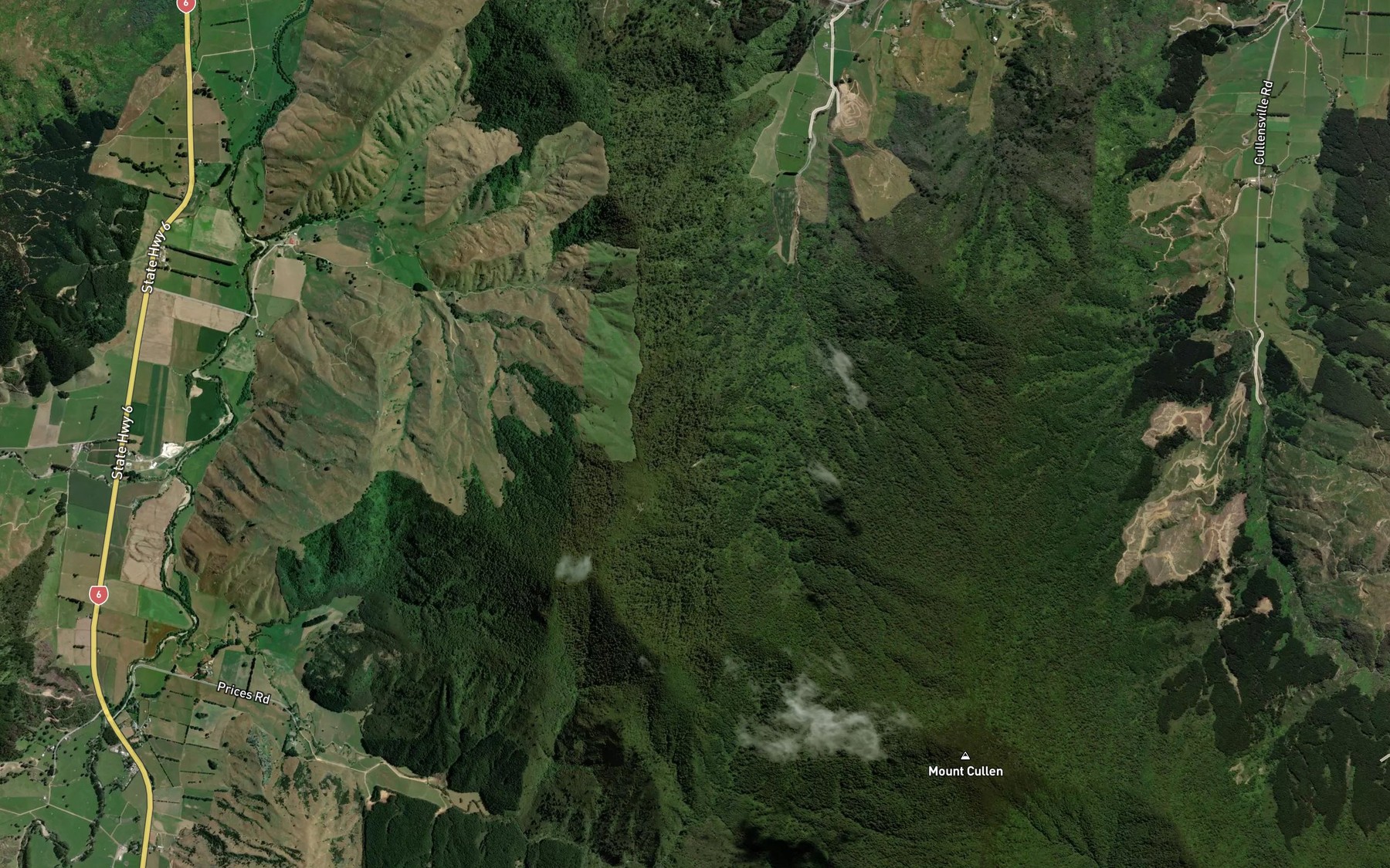Satellite map of the Wheadon Creek