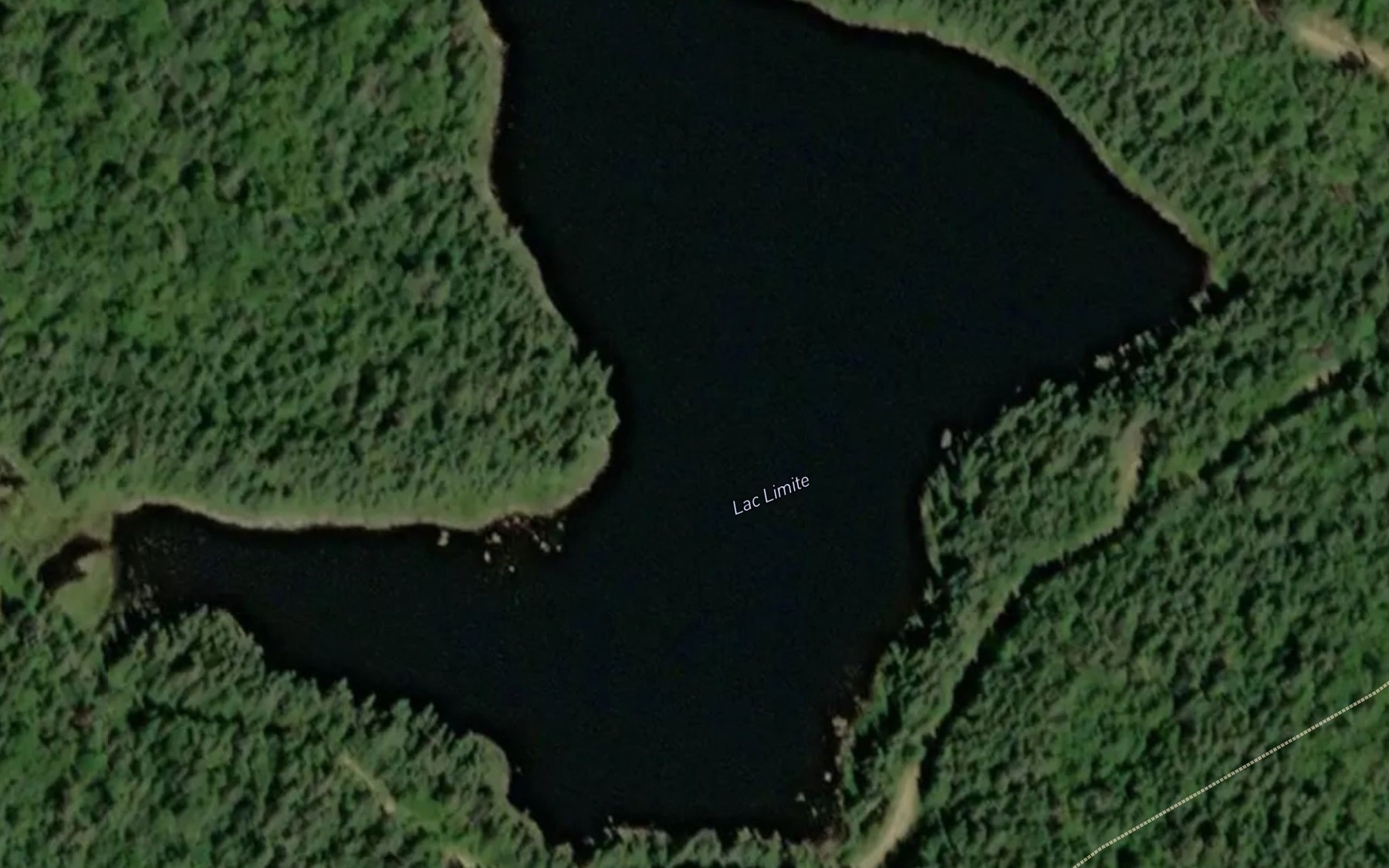Satellite map of the Lac Limite