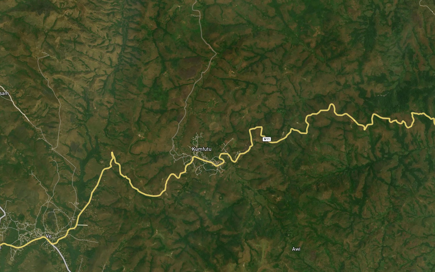Satellite map of the Atay
