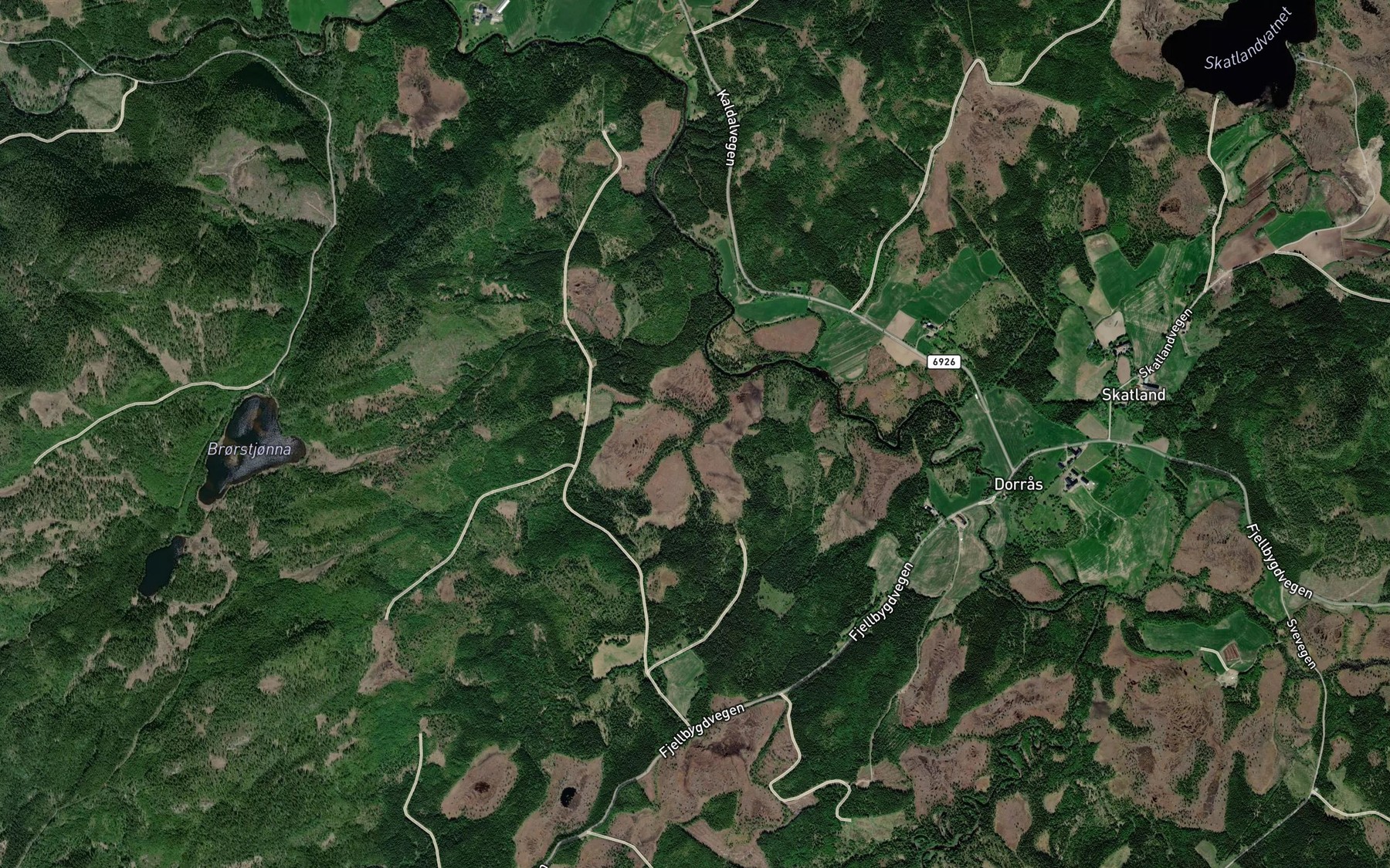 Satellite map of the Holbekken