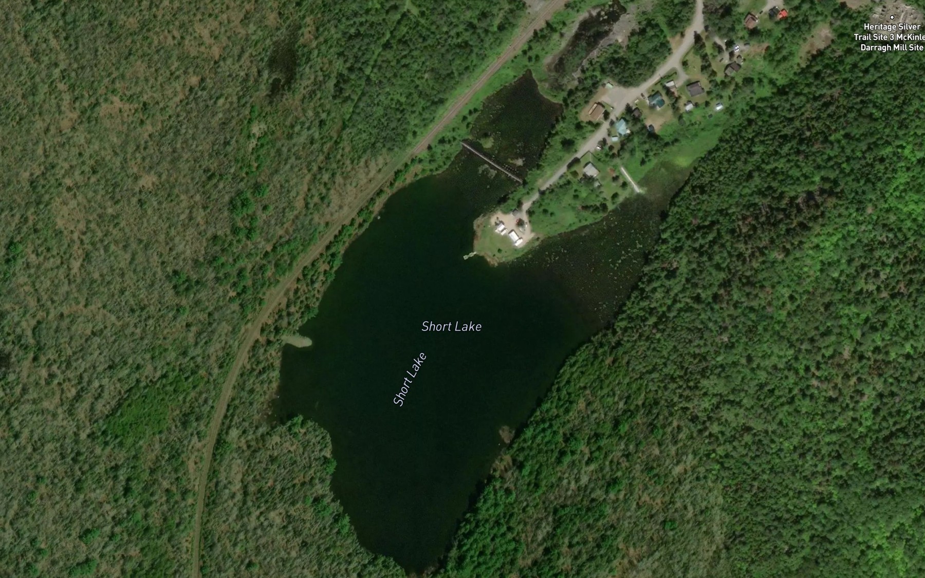 Satellite map of the Short Lake