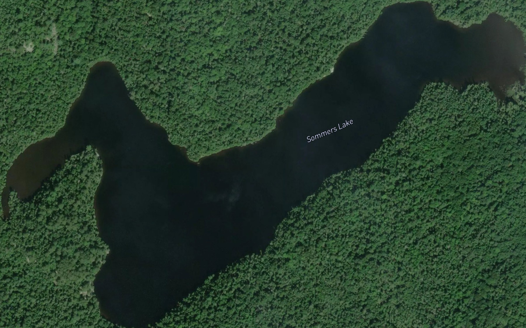 Satellite map of the Sommers Lake