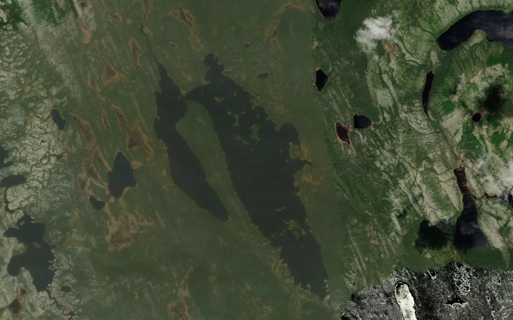 Satellite map of the Lac Kendrick