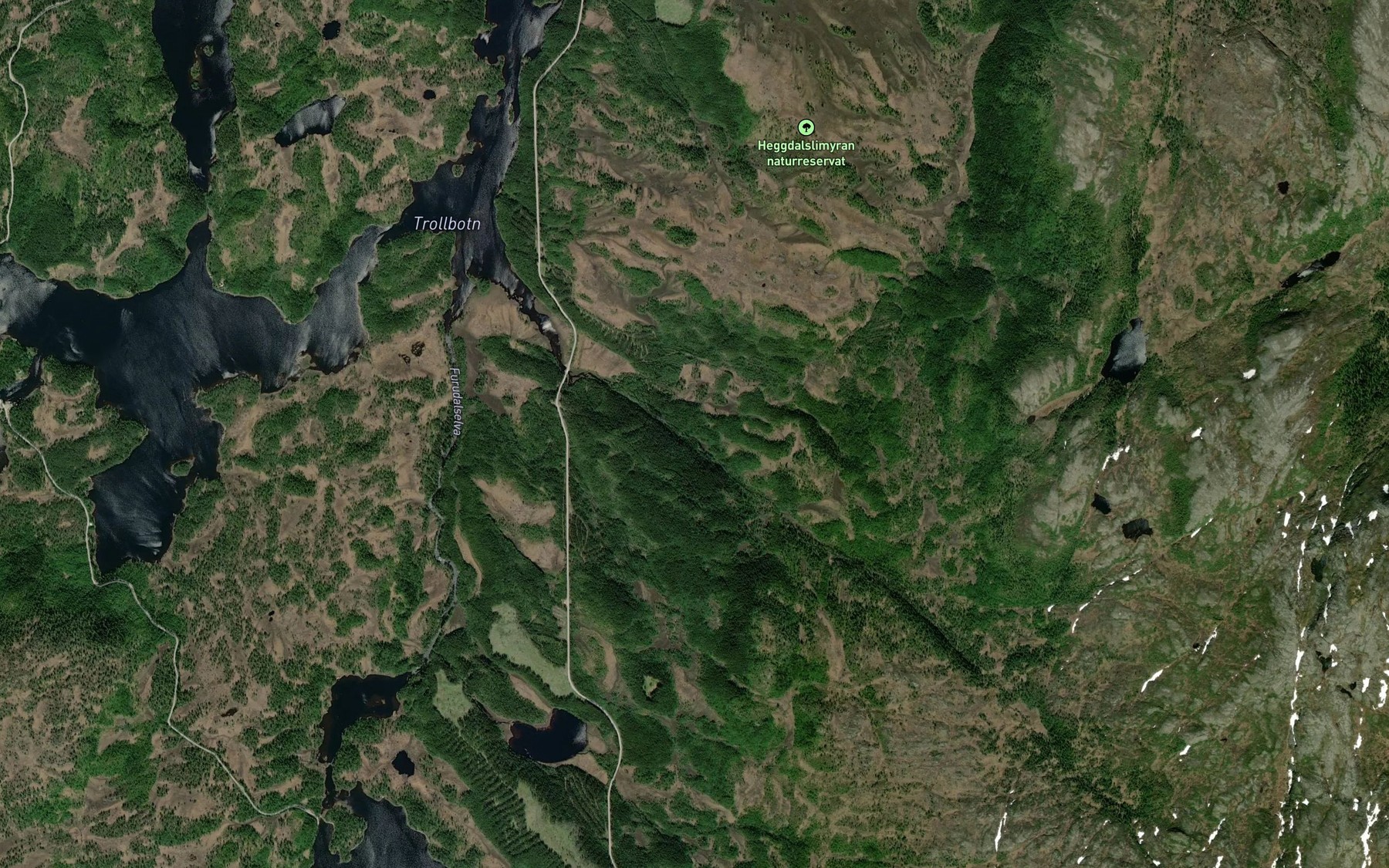 Satellite map of the Bjorbekken