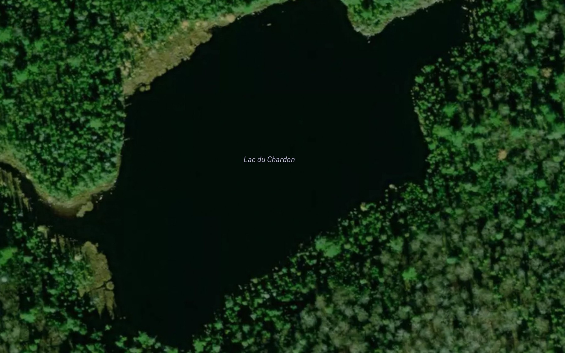 Satellite map of the Lac du Chardon
