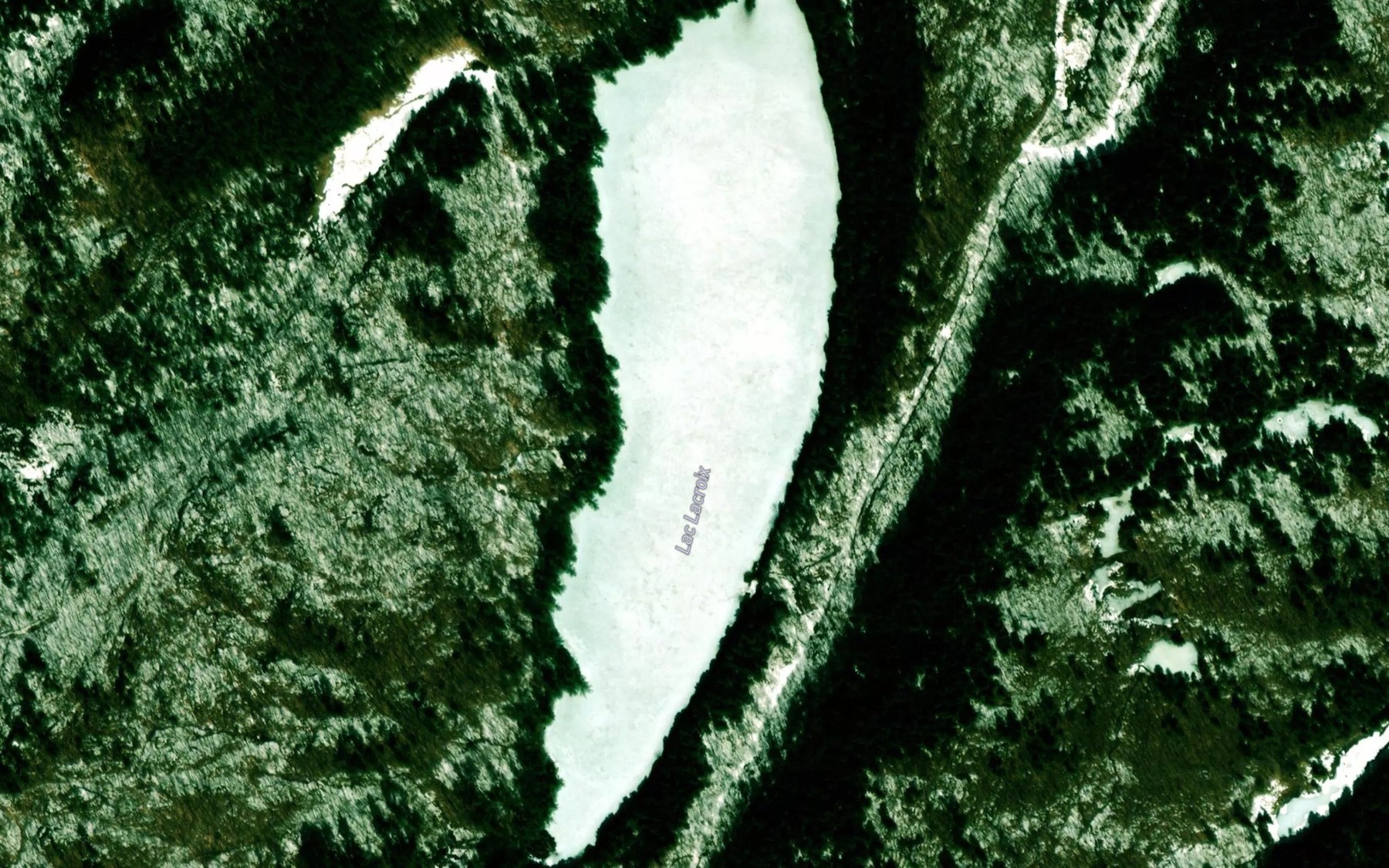 Satellite map of the Lac Lacroix