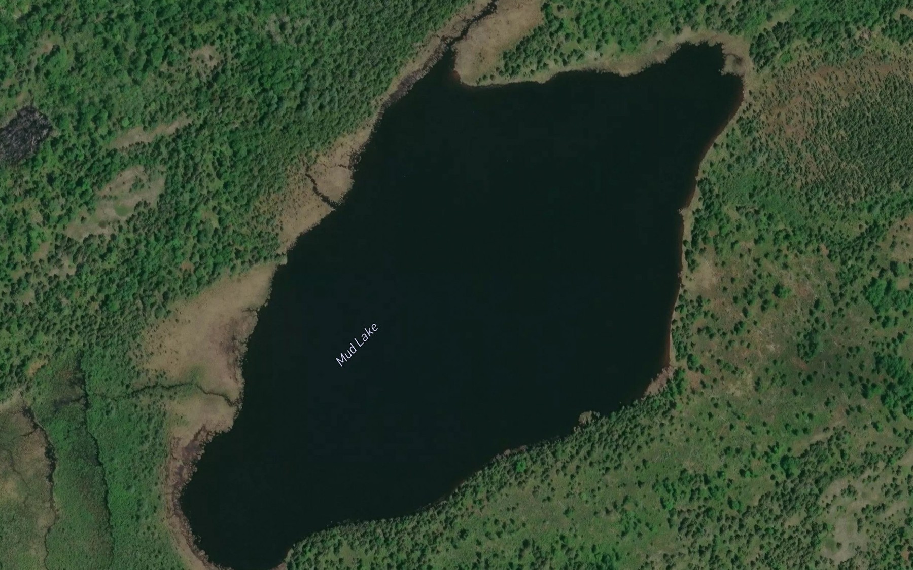 Satellite map of the Mud Lake