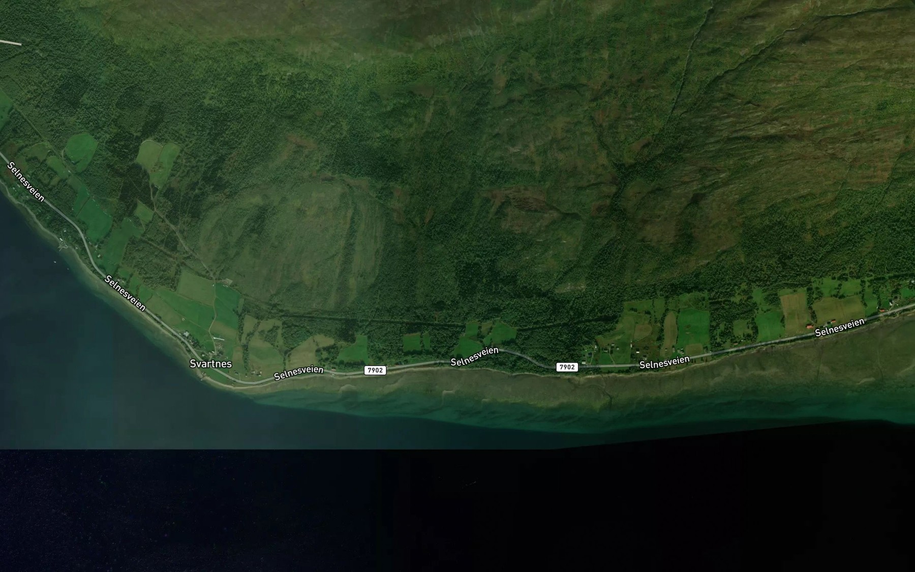 Satellite map of the Simelvene